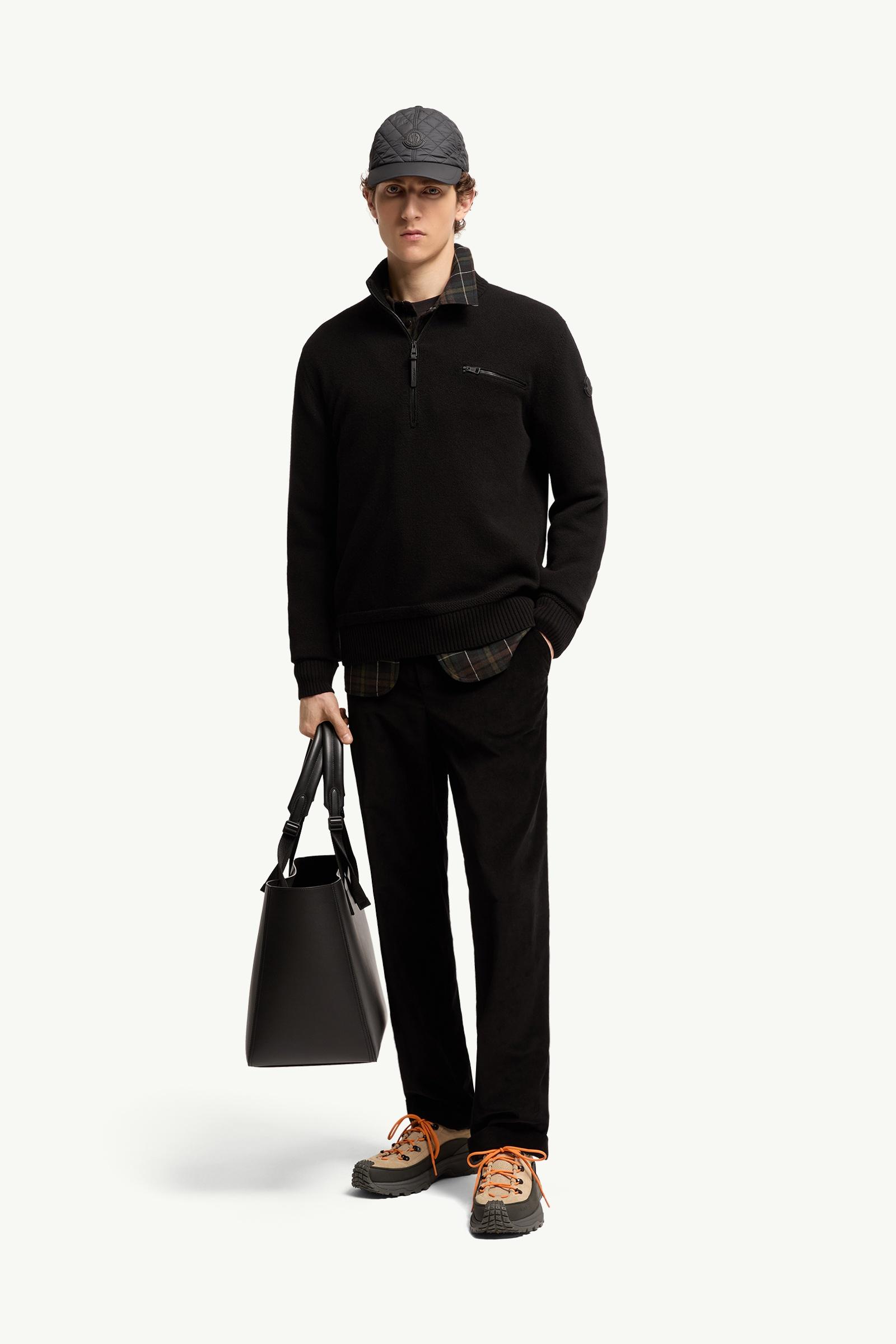 Black Wool & Cashmere Blend Turtleneck Sweater - Sweaters