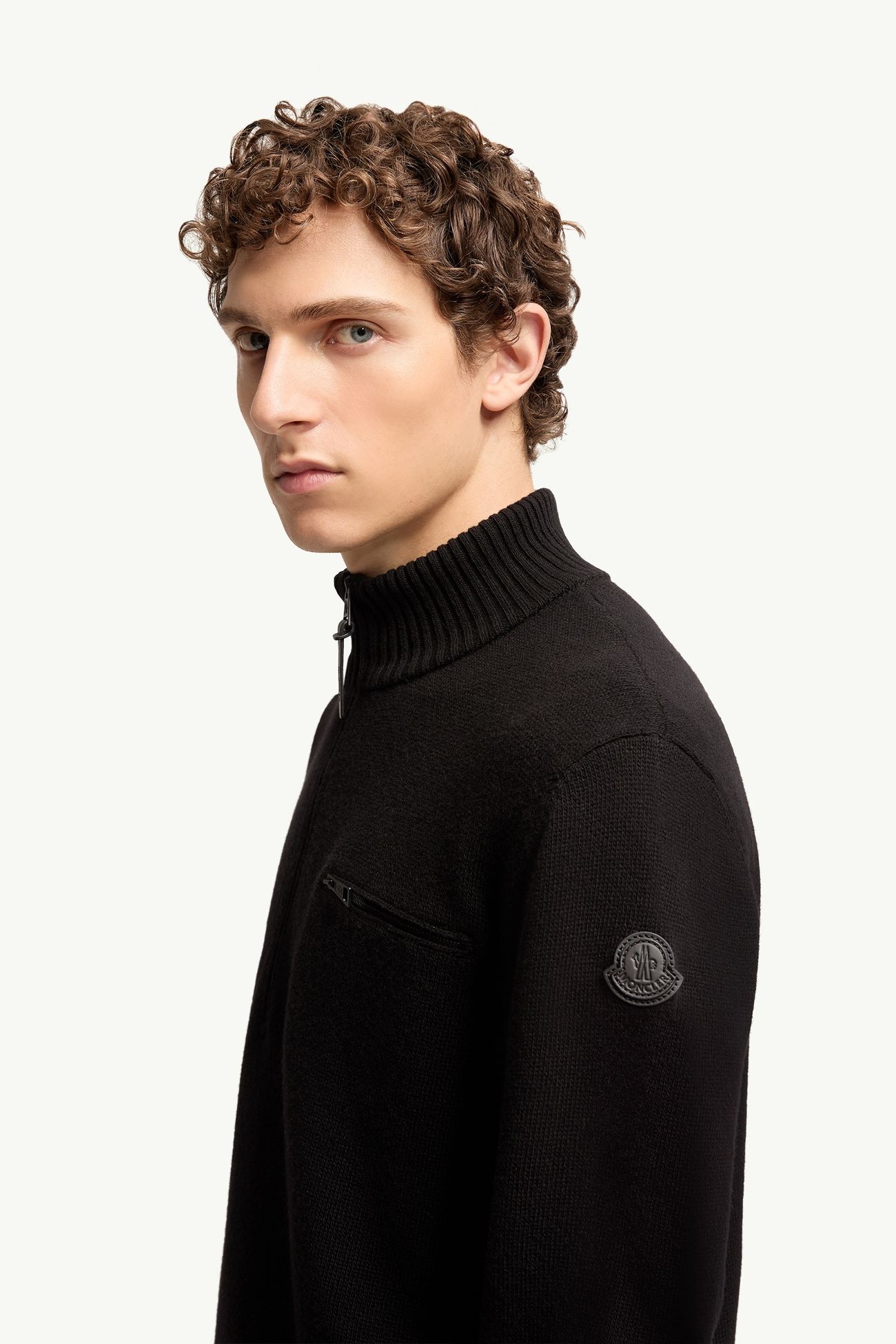 Maglione in misto lana e cashmere Uomo Nero Moncler 1