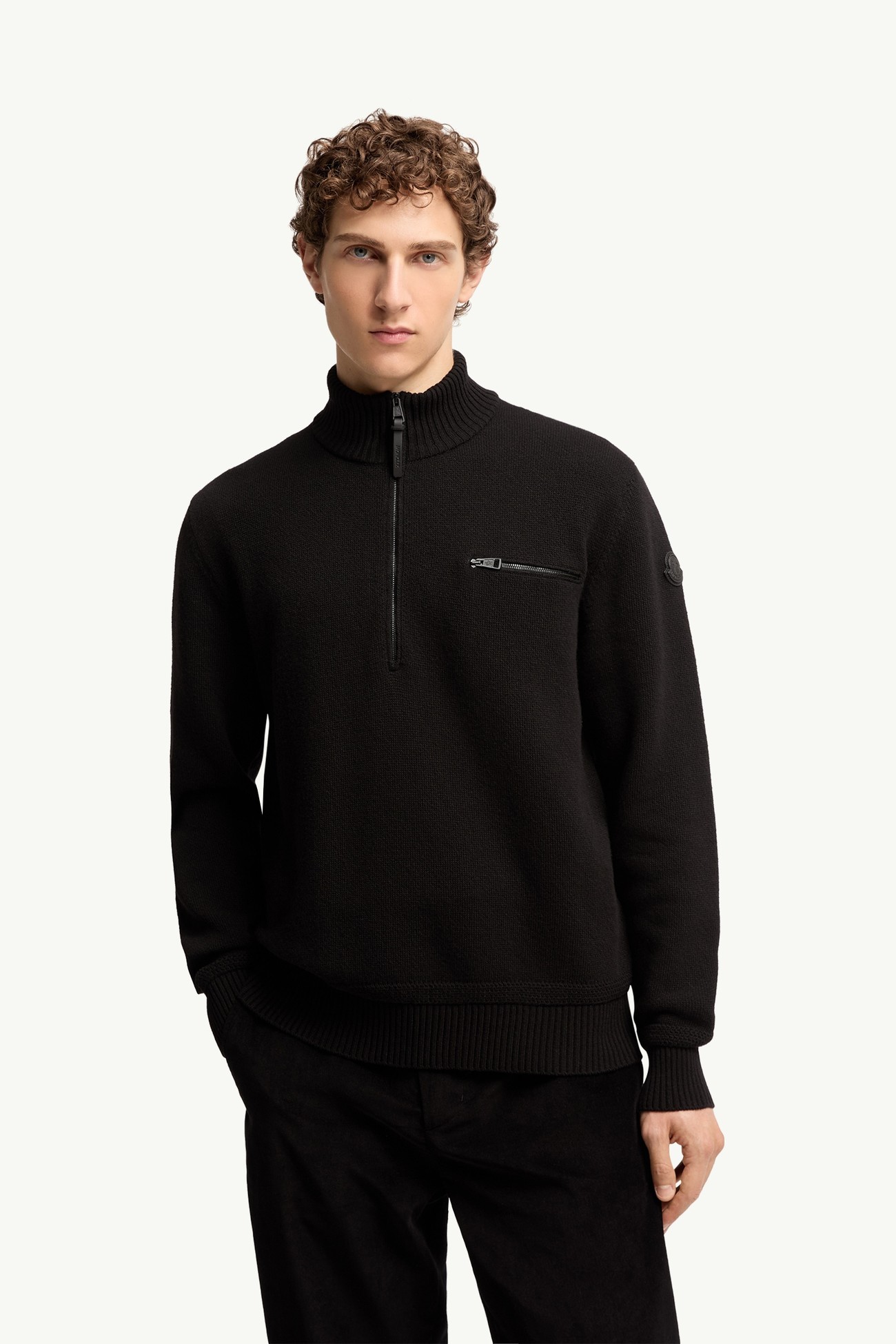 Rollkragenpullover aus Woll-Kaschmir-Mischung Herren Schwarz Moncler 3