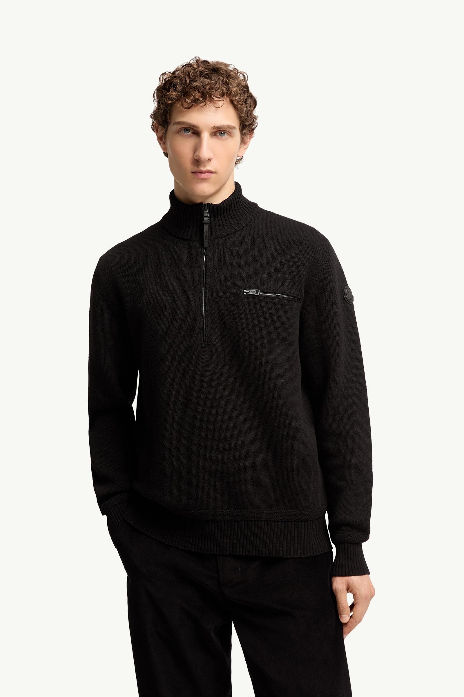 Black Wool & Cashmere Blend Turtleneck Sweater - Sweaters