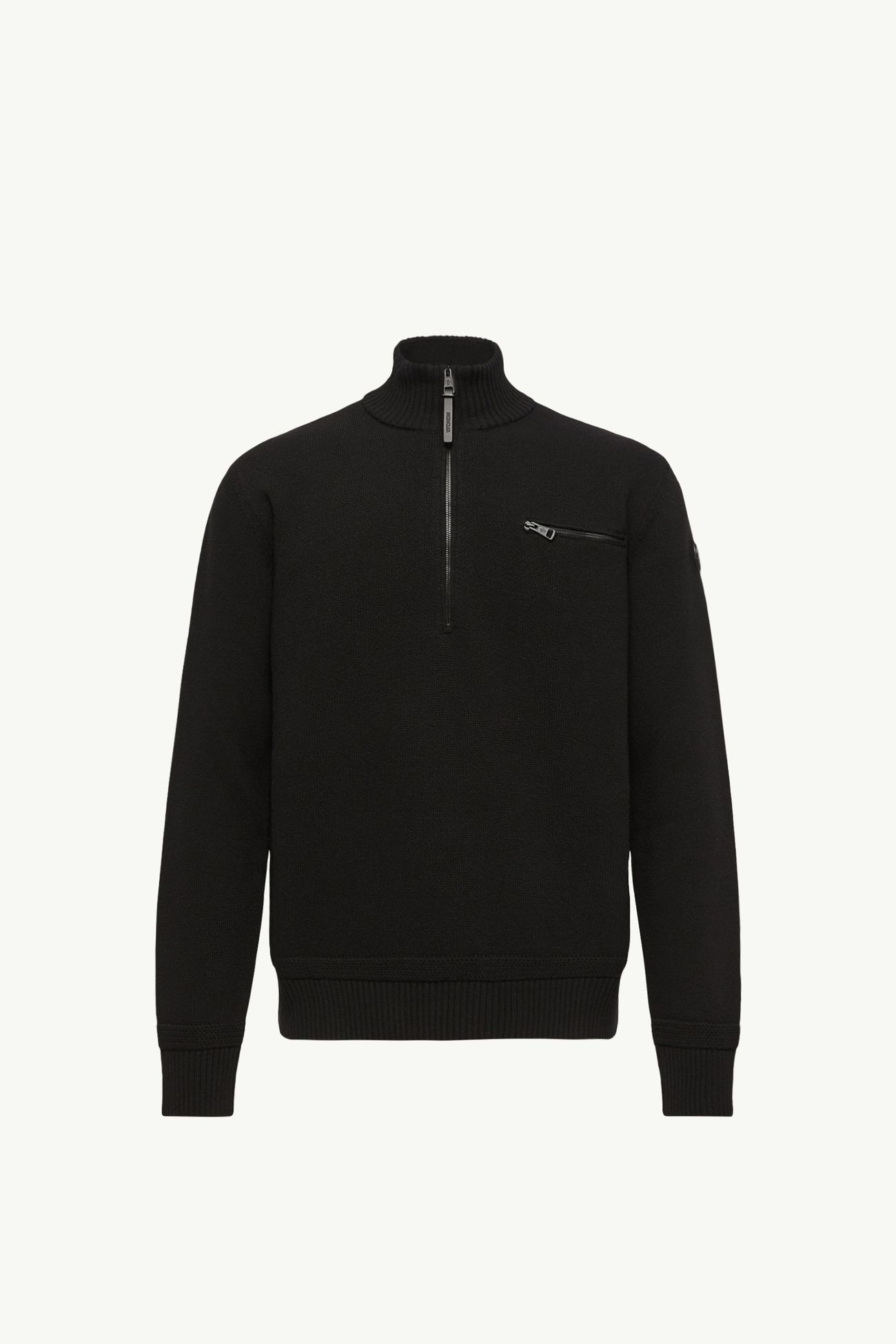 Wool & Cashmere Blend Turtleneck Sweater Hommes Noir Moncler 2