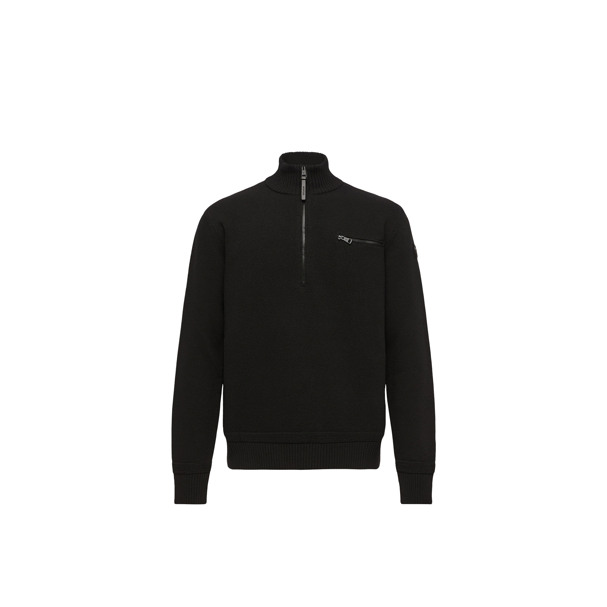 Moncler   Wool & Cashmere Blend Polo Neck Jumper for Men in Black, Size: L