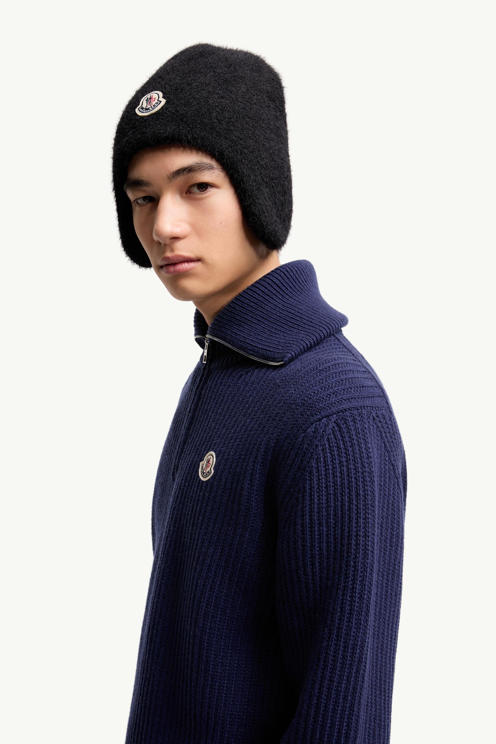 Cobalt Blue Logo Rib Wool Turtleneck - Sweaters & Cardigans for
