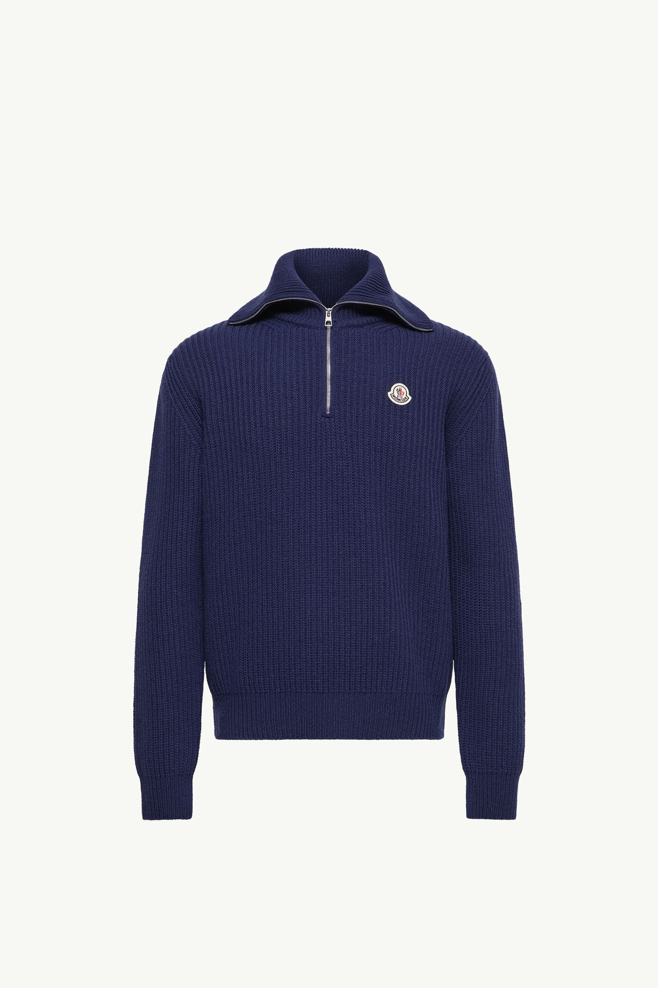 標誌裝飾羅紋羊毛樽領上衣 男士 鈷藍色 Moncler 2