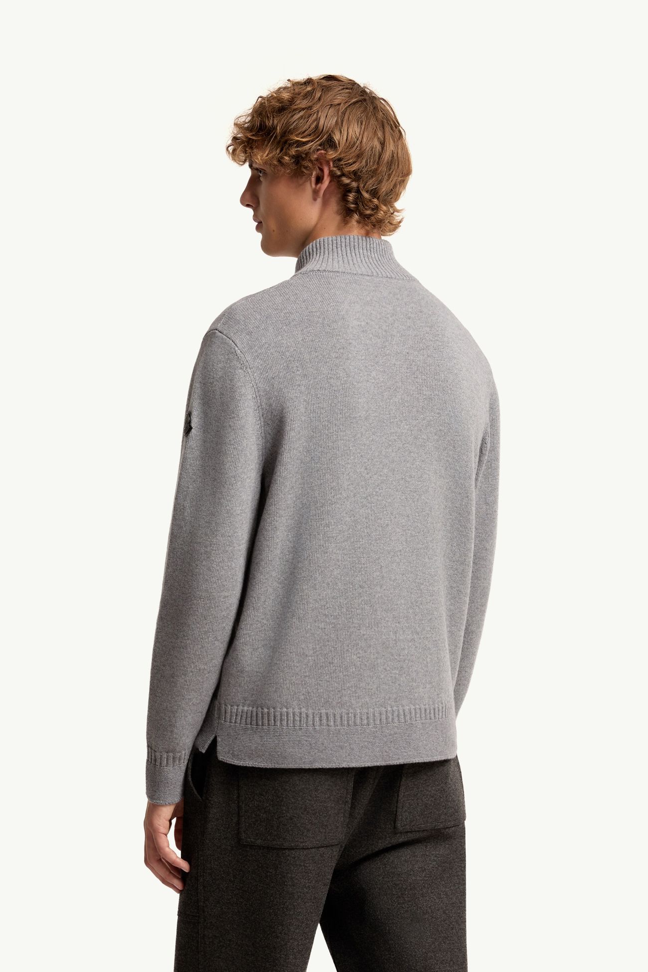 Pull en laine et cachemire mélangés Hommes Gris Moncler 4