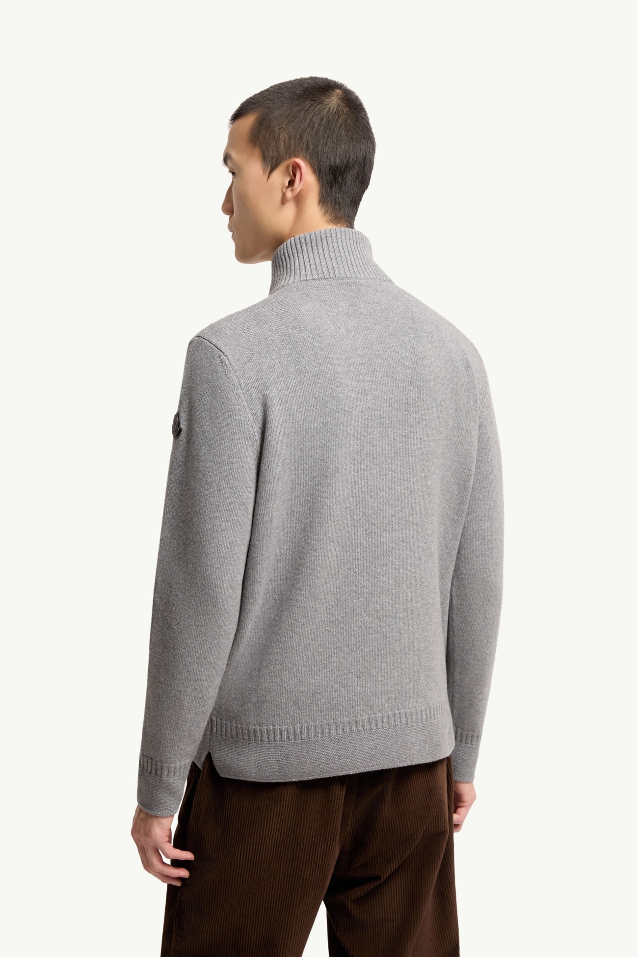 Wool & Cashmere Blend Jumper Men Gray Moncler 4