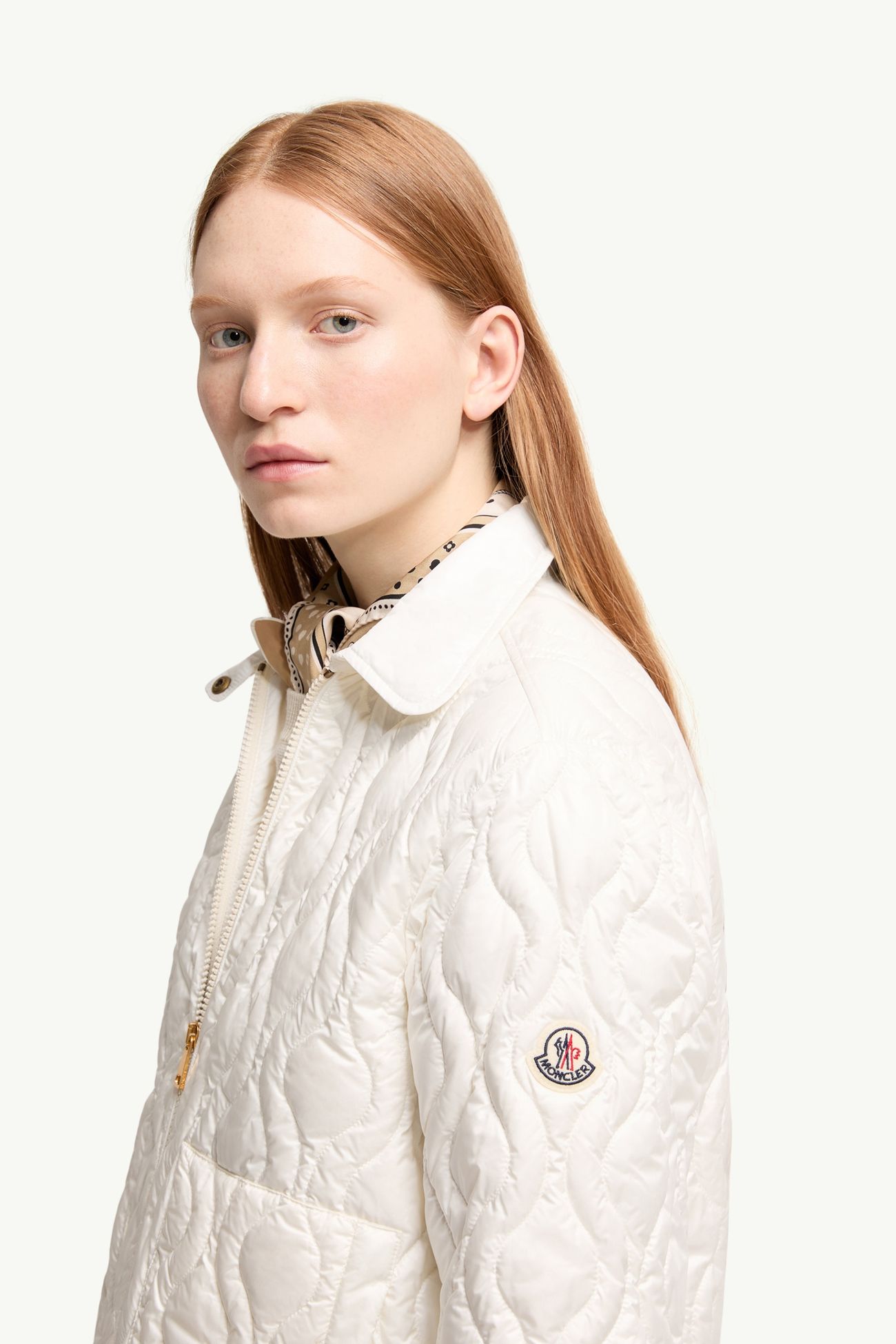 Piumino midi Balette con trapuntatura geometrica Donna Bianco Moncler 1