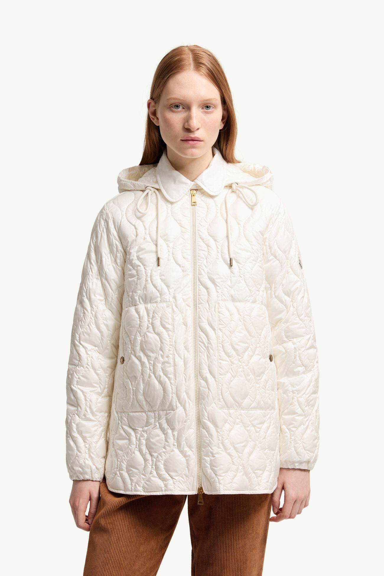 Piumino midi Balette con trapuntatura geometrica Donna Bianco Moncler 3