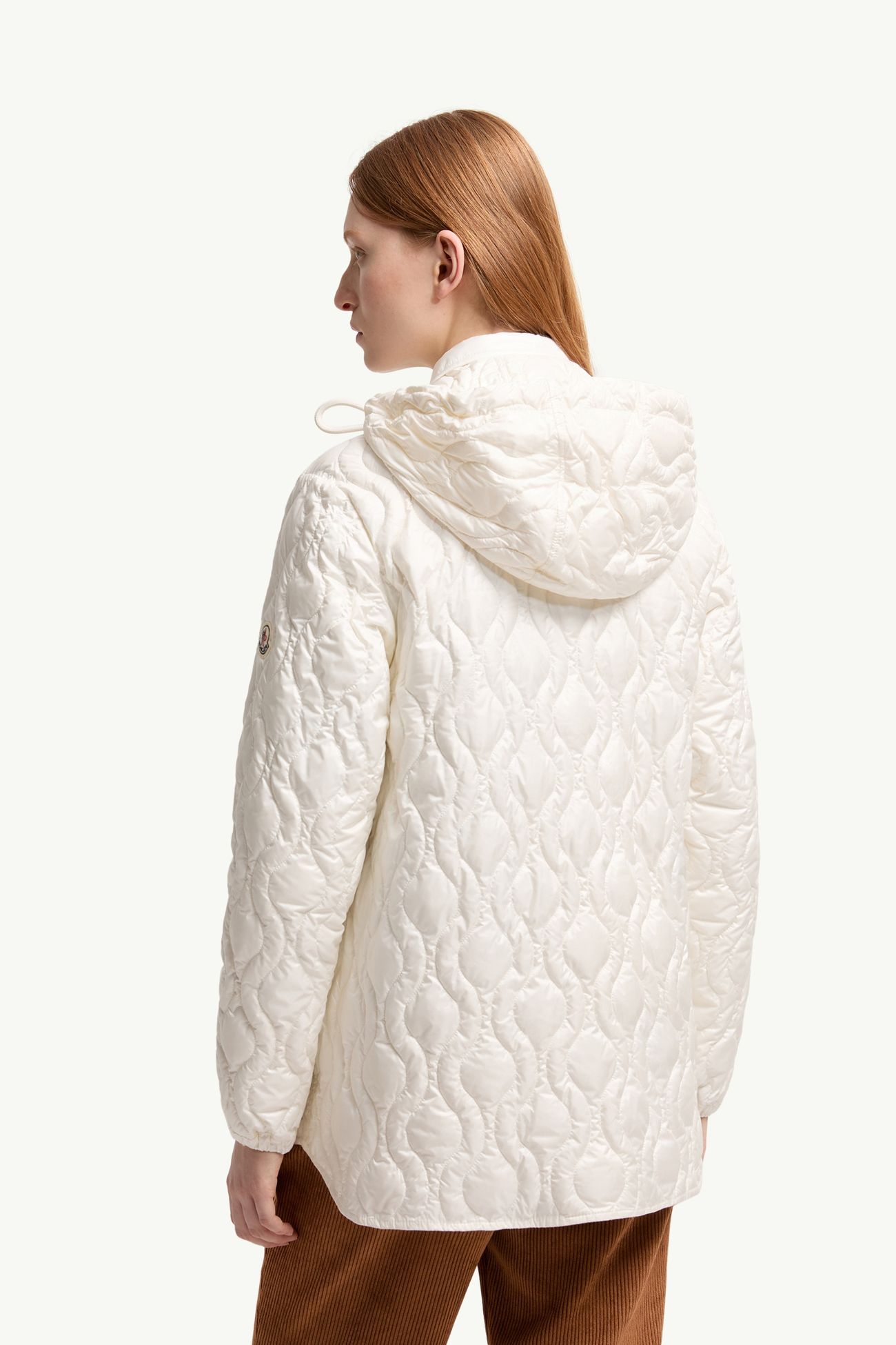 Doudoune mi-longue Balette à matelassage géométrique Femmes Blanc Moncler 4