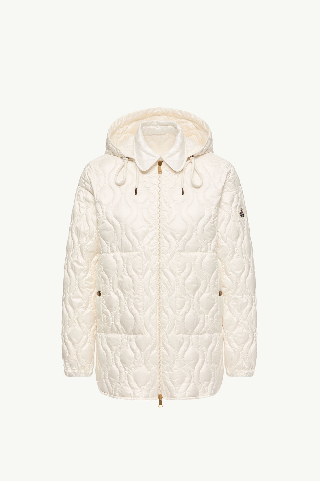 Balette 지오메트릭 퀼팅 미디 길이 다운 재킷 여성 화이트 Moncler 2