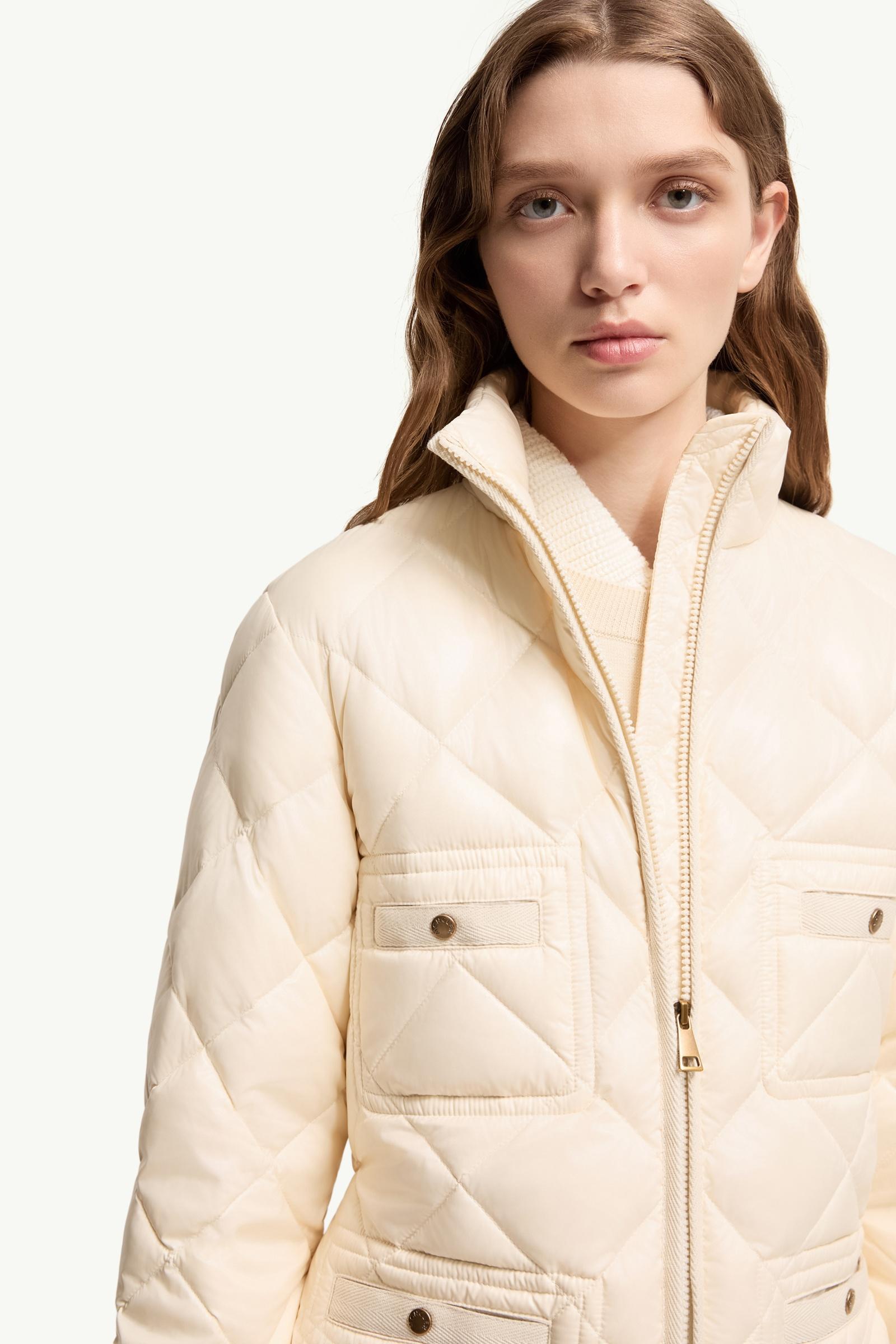 White Ivory Lavaret Short Down Jacket - Short Down Jackets for