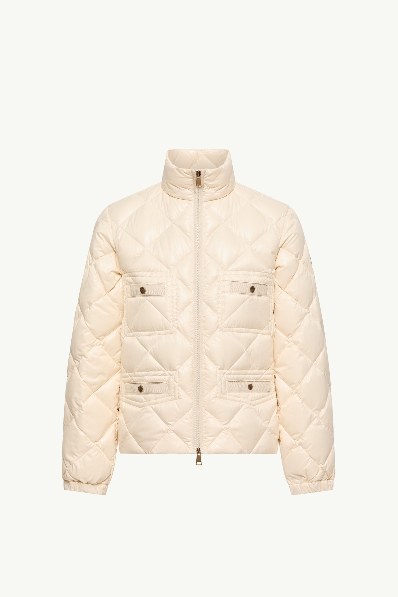 Piumino corto Lavaret in nylon laqué Donna Bianco Avorio Moncler 2