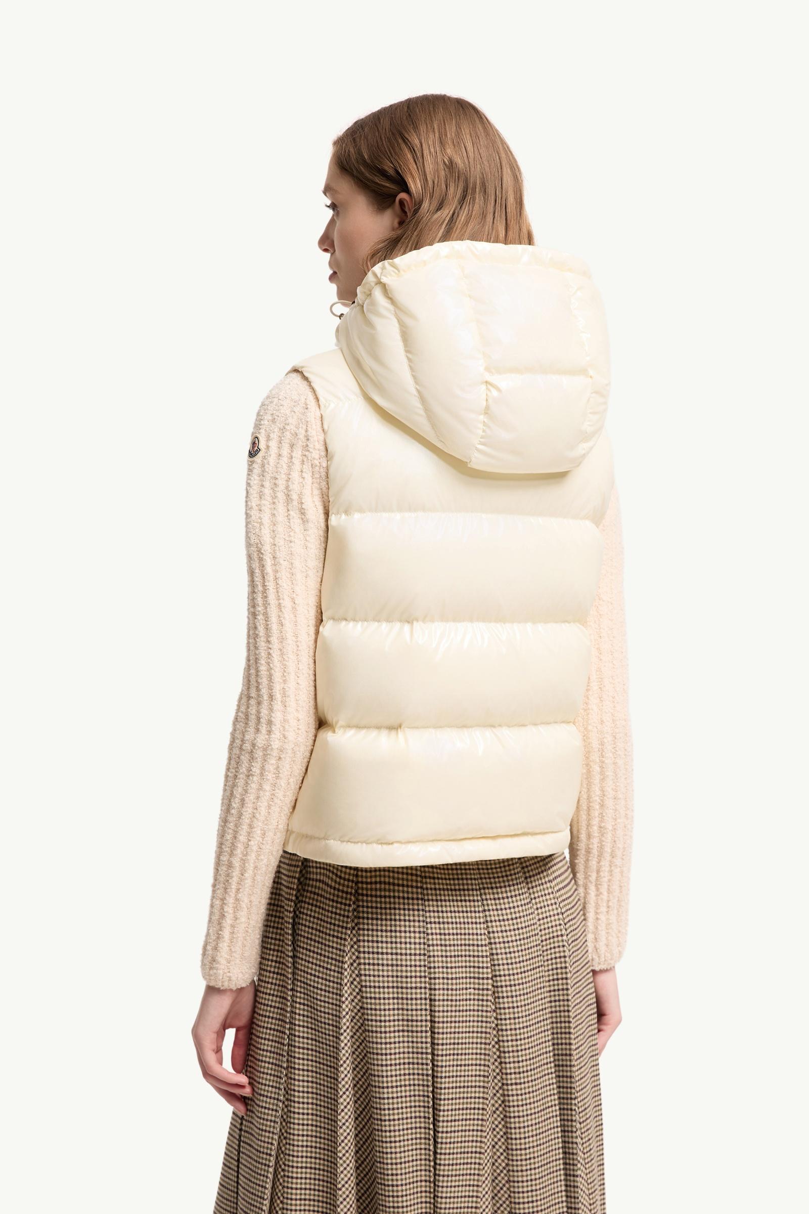 White Ivory Niverolle Short Down Vest - Vests for Women | Moncler US