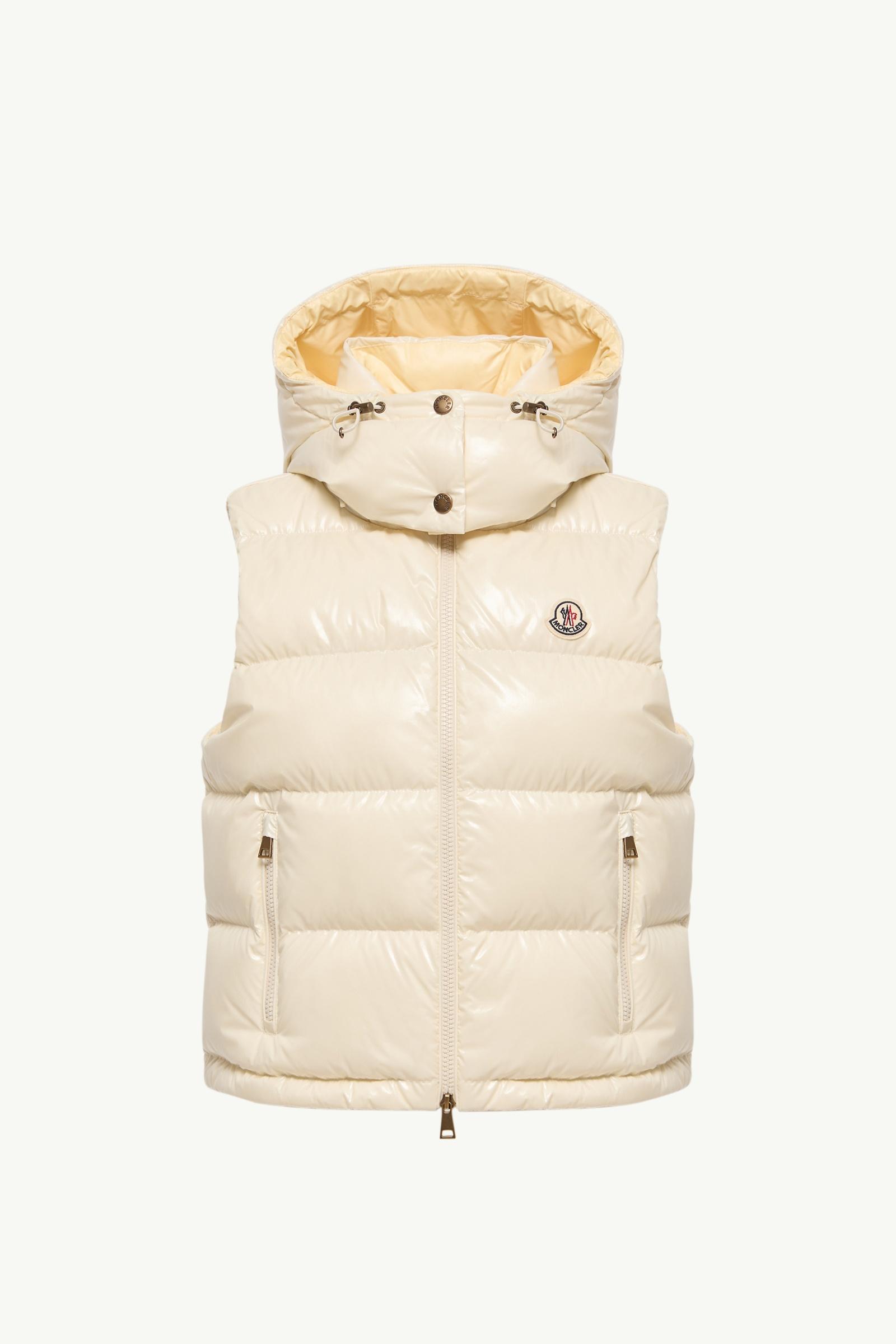 Doudoune courte sans manches en nylon Niverolle Femmes Blanc Ivoire Moncler, 1 of 0