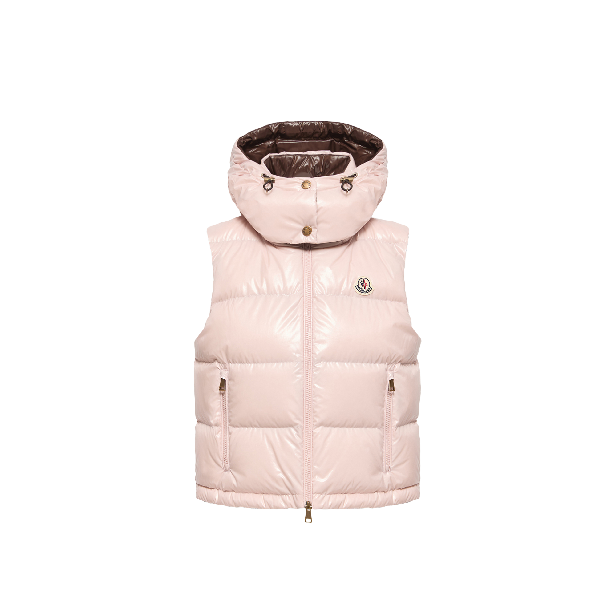 Moncler   Niverolle Short Down Gilet for Women in Pink, Size: 24