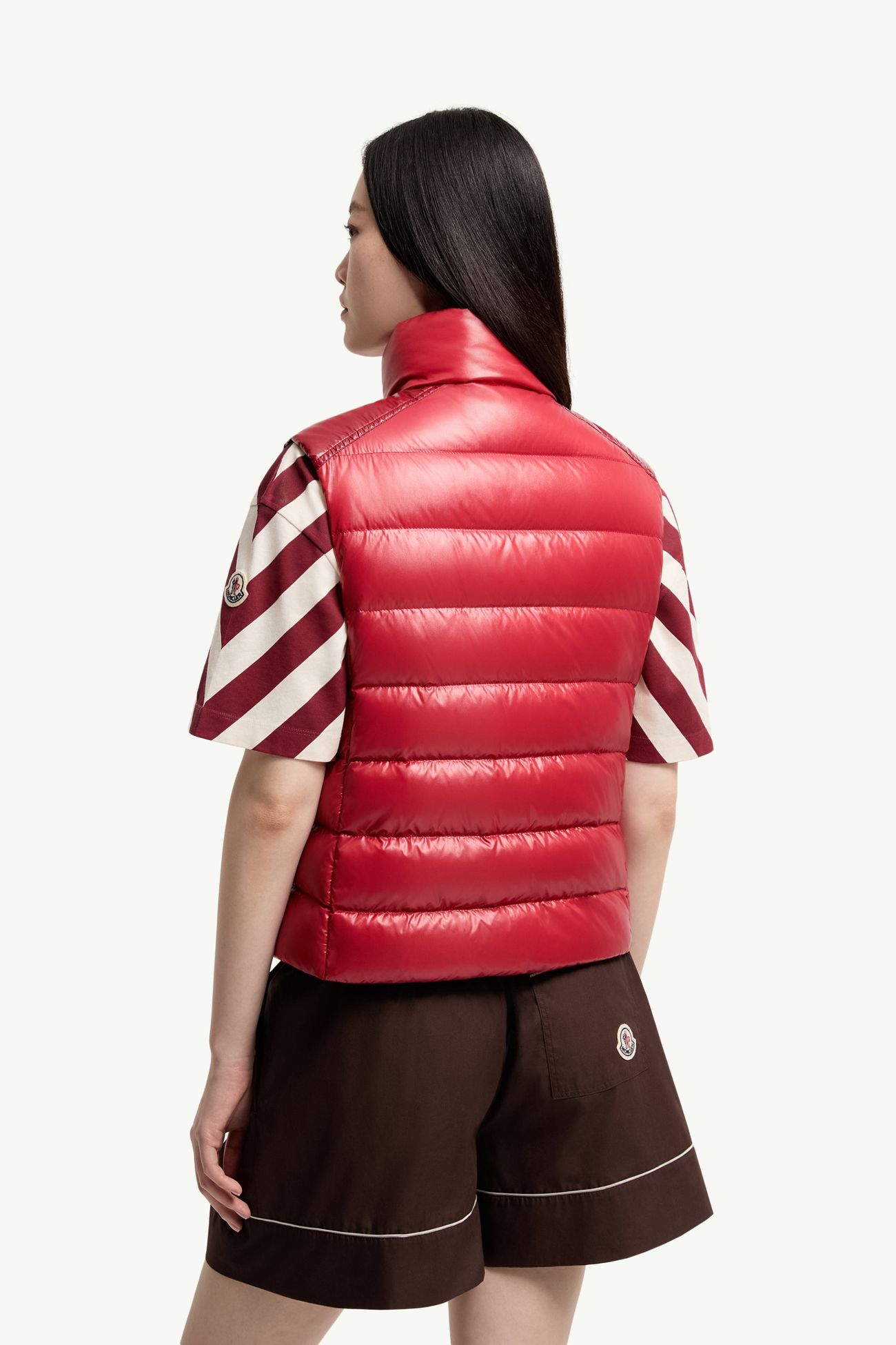 Frelon Down Gilet Women Bright Red Moncler 4
