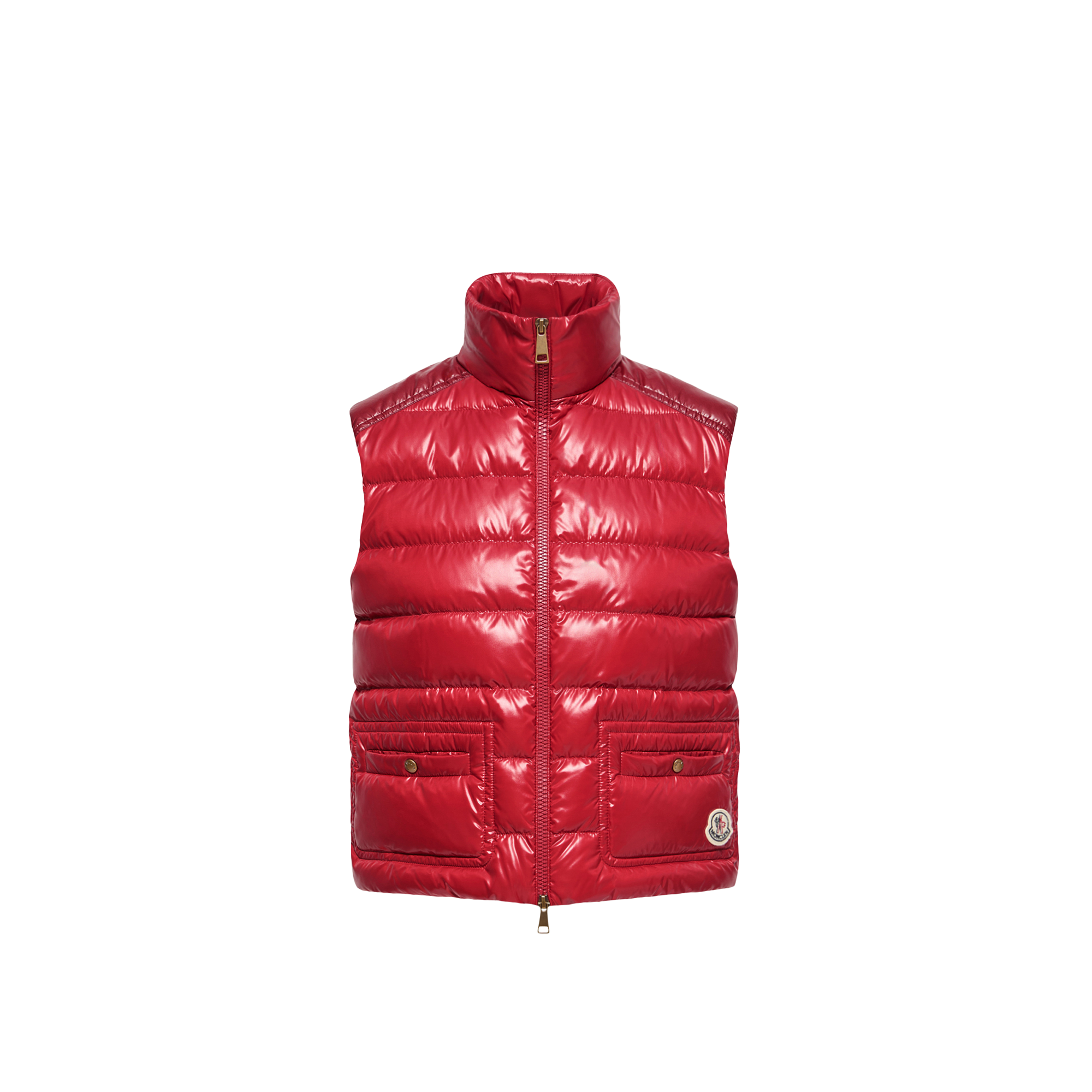 Moncler   Frelon Down Gilet for Women in Red, Size: 24