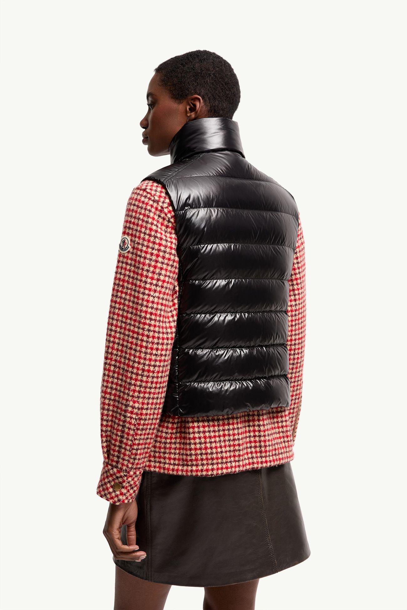 Gilet imbottito in piuma Frelon Donna Nero Moncler 4
