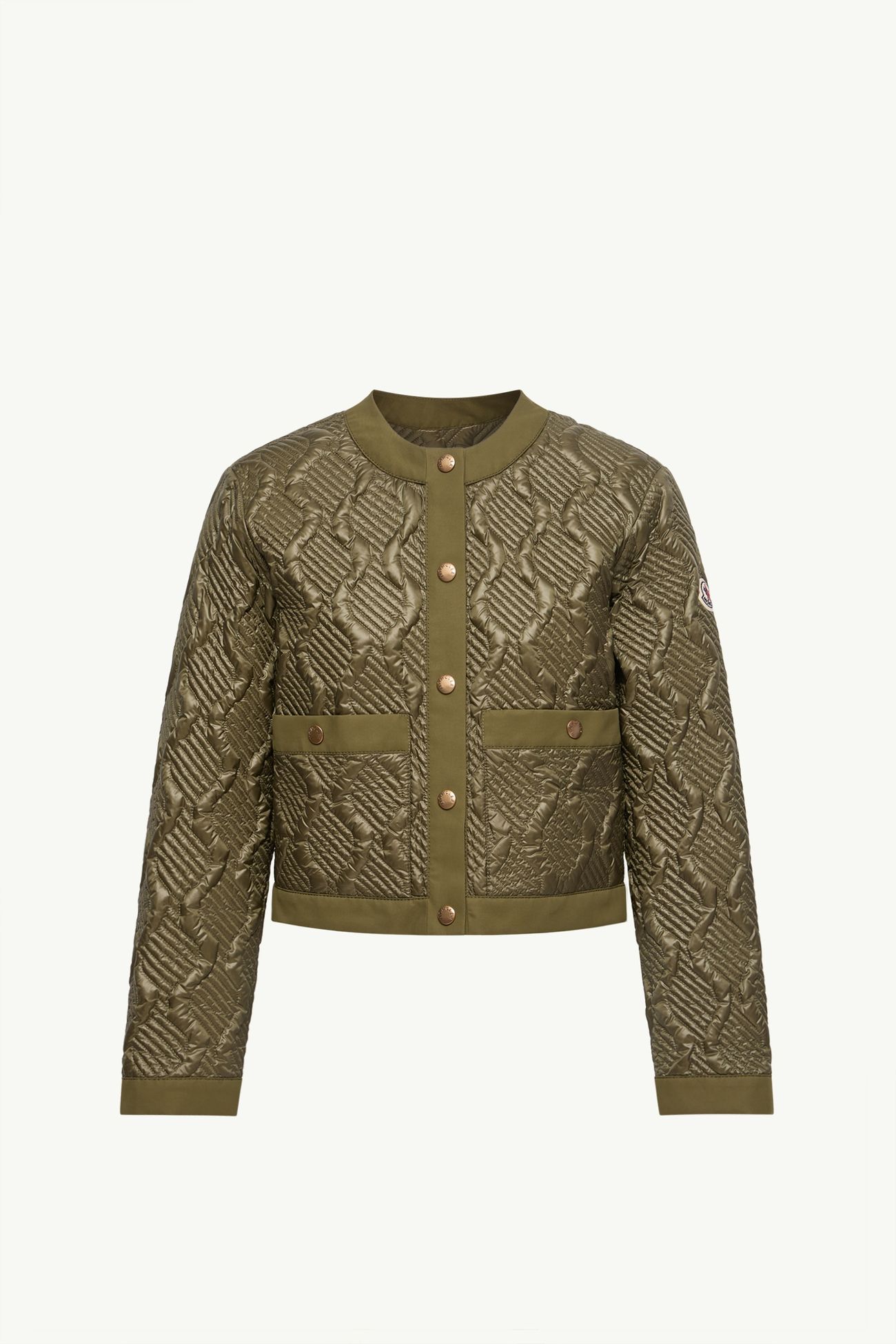 Libellule幾何絎縫短身羽絨外套 女士 橄欖綠色 Moncler 2