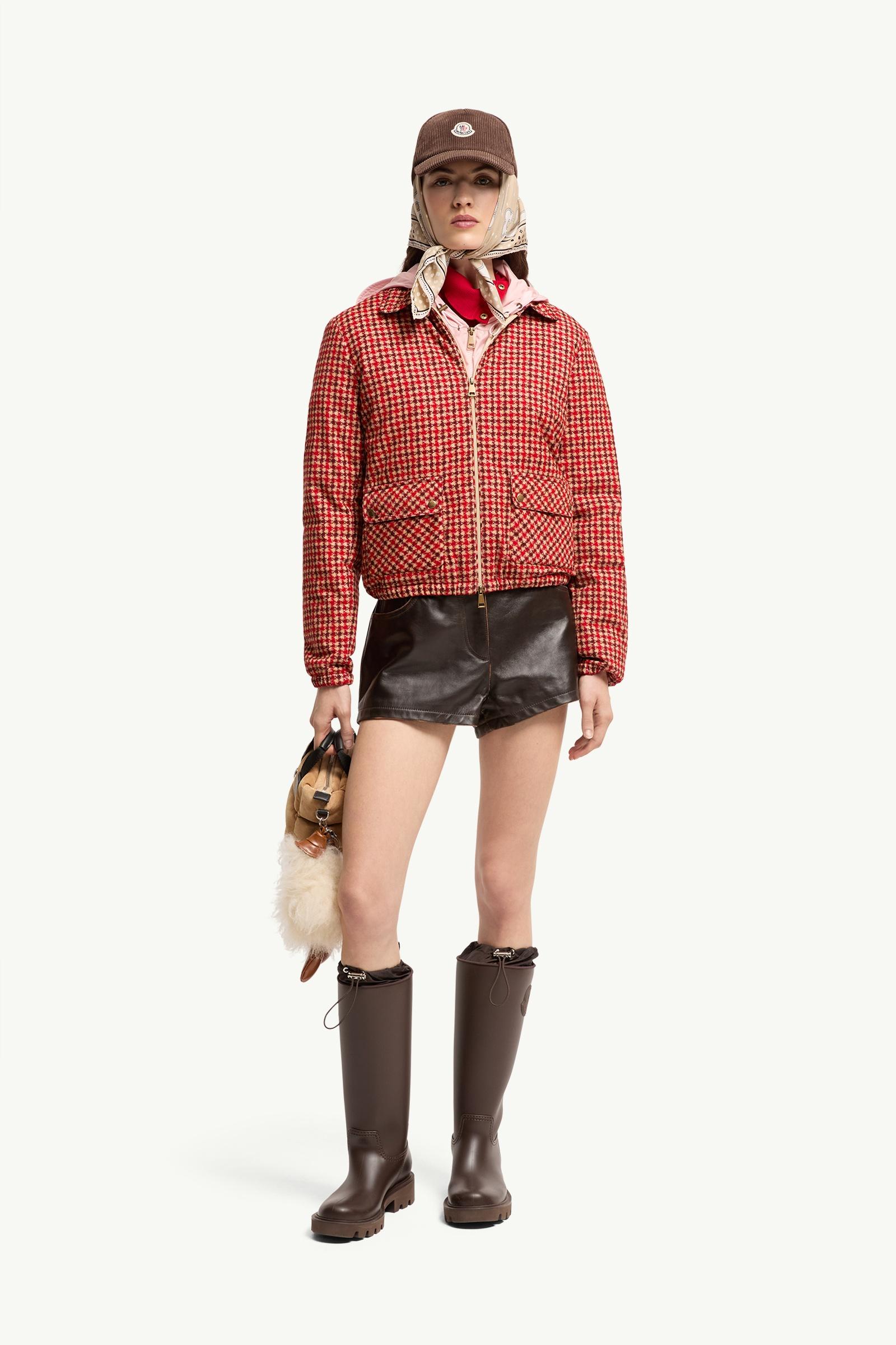 Red Lanset Velvet Down Shirt Jacket - Lightweight Down Jackets for