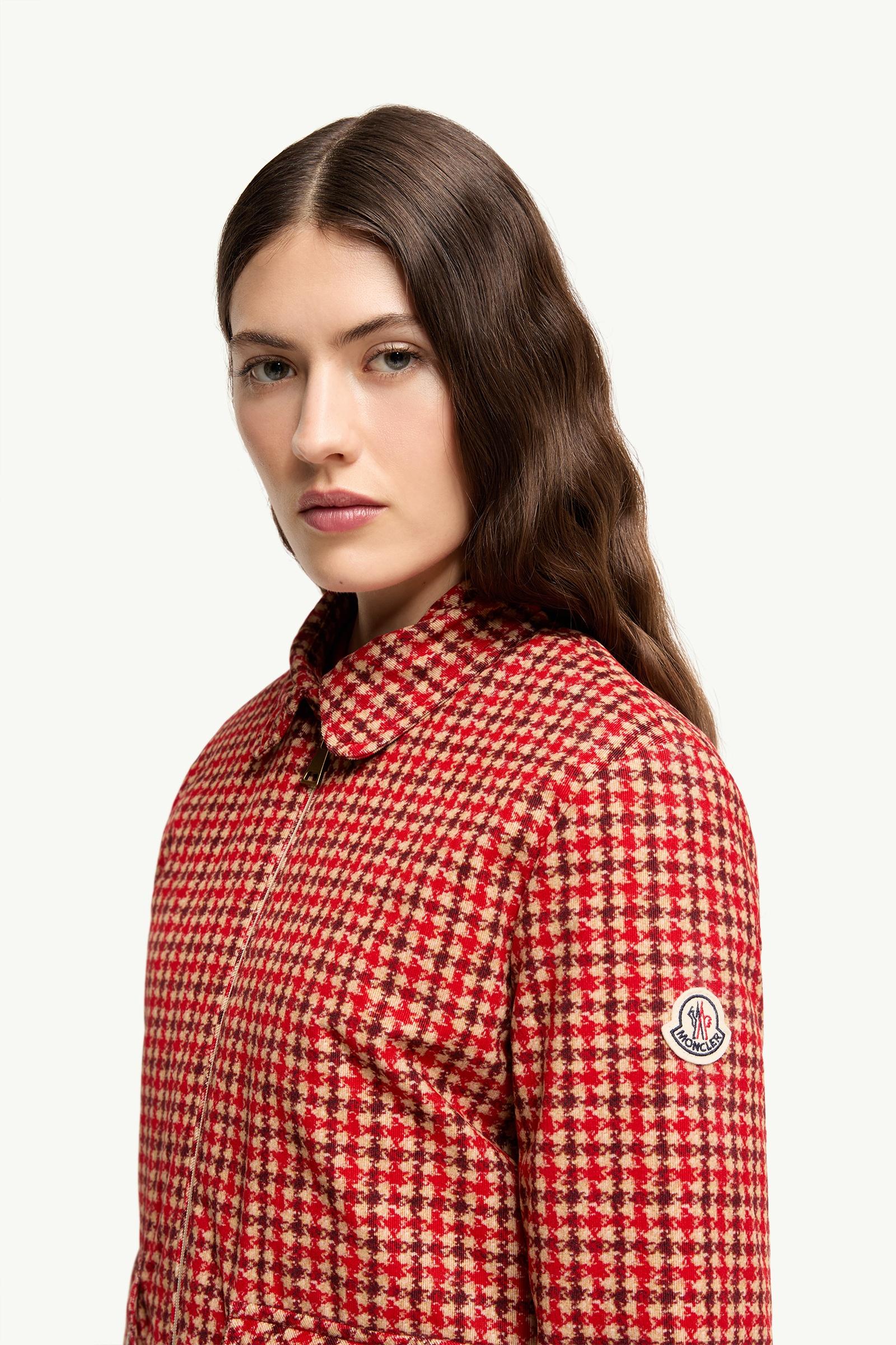 Red Lanset Velvet Down Shirt Jacket - Lightweight Down Jackets for