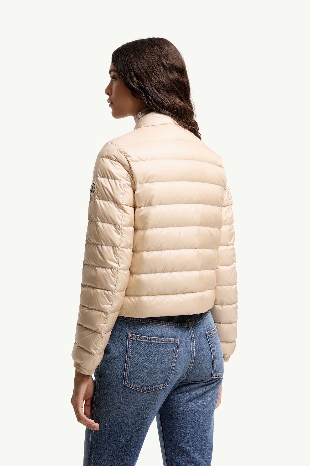 Furet羊毛及羊絨飾邊短身羽絨外套 女士 淺米色 Moncler 4