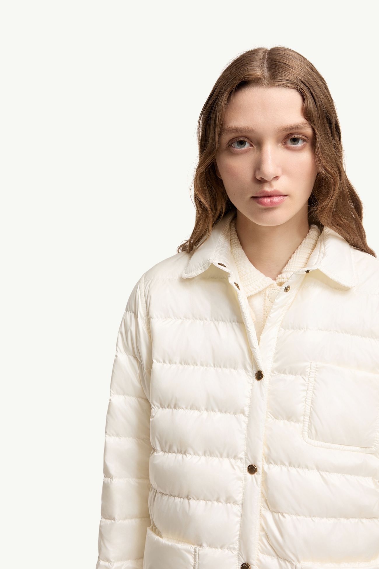 Fouine ダウンシャツジャケット レディース ホワイト Moncler 5
