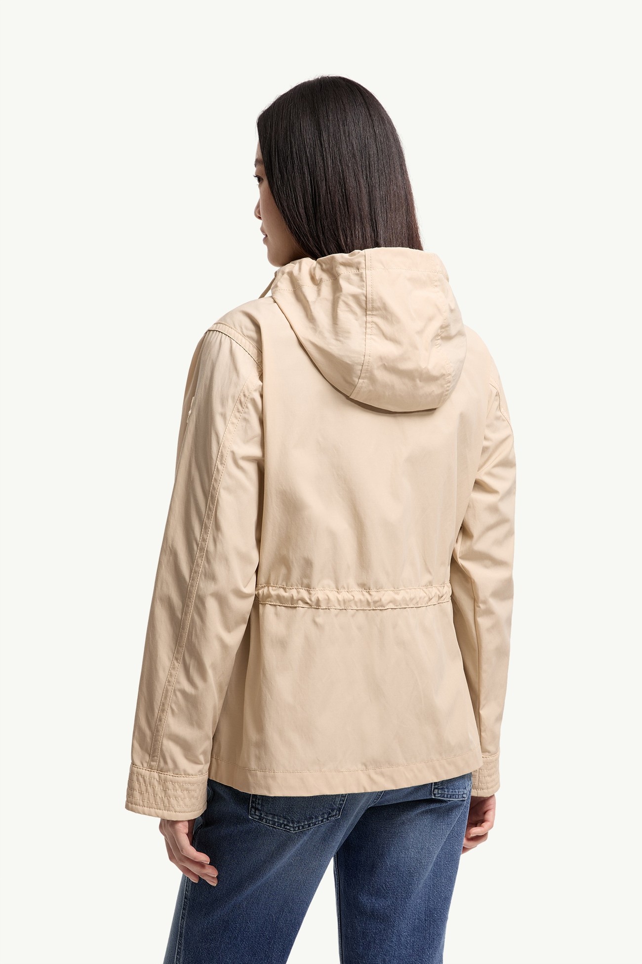 Parka con capucha de mezcla de algodón Serin Mujer Beige Claro Moncler 4