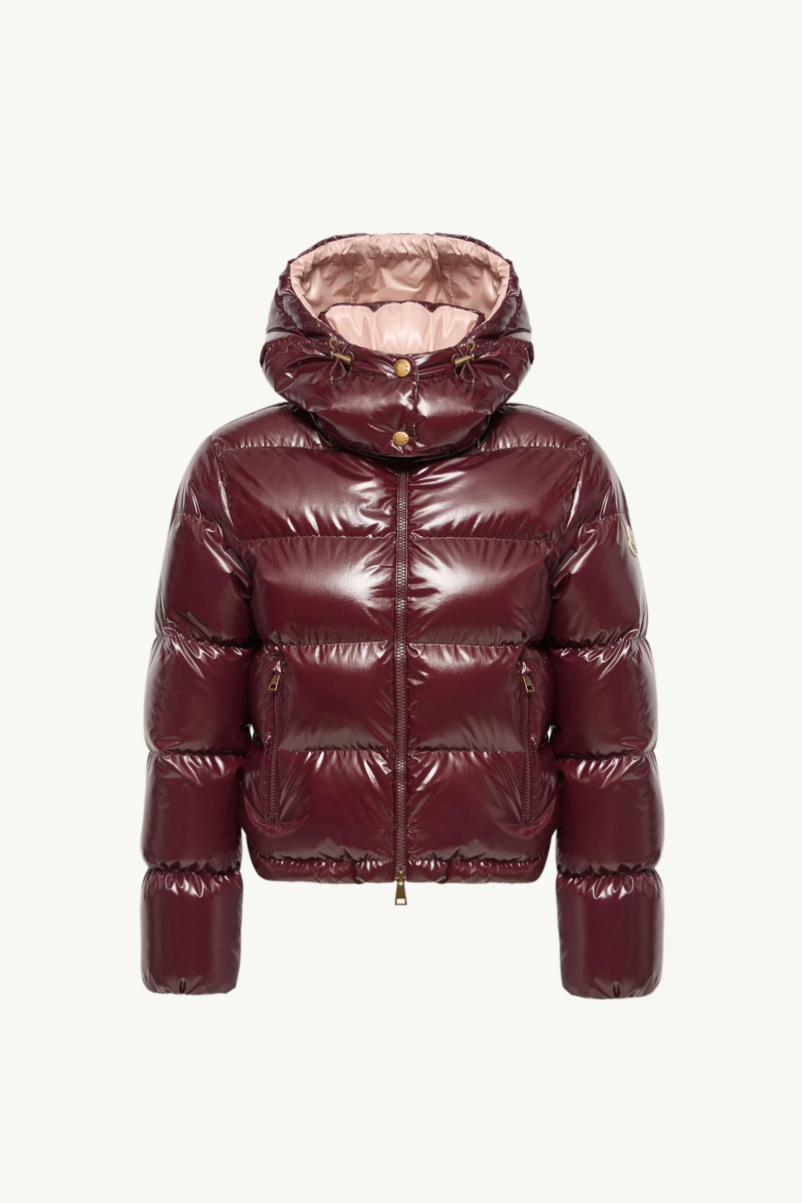 Burgundy Niveole Short Down Jacket - Short Down Jackets for Women