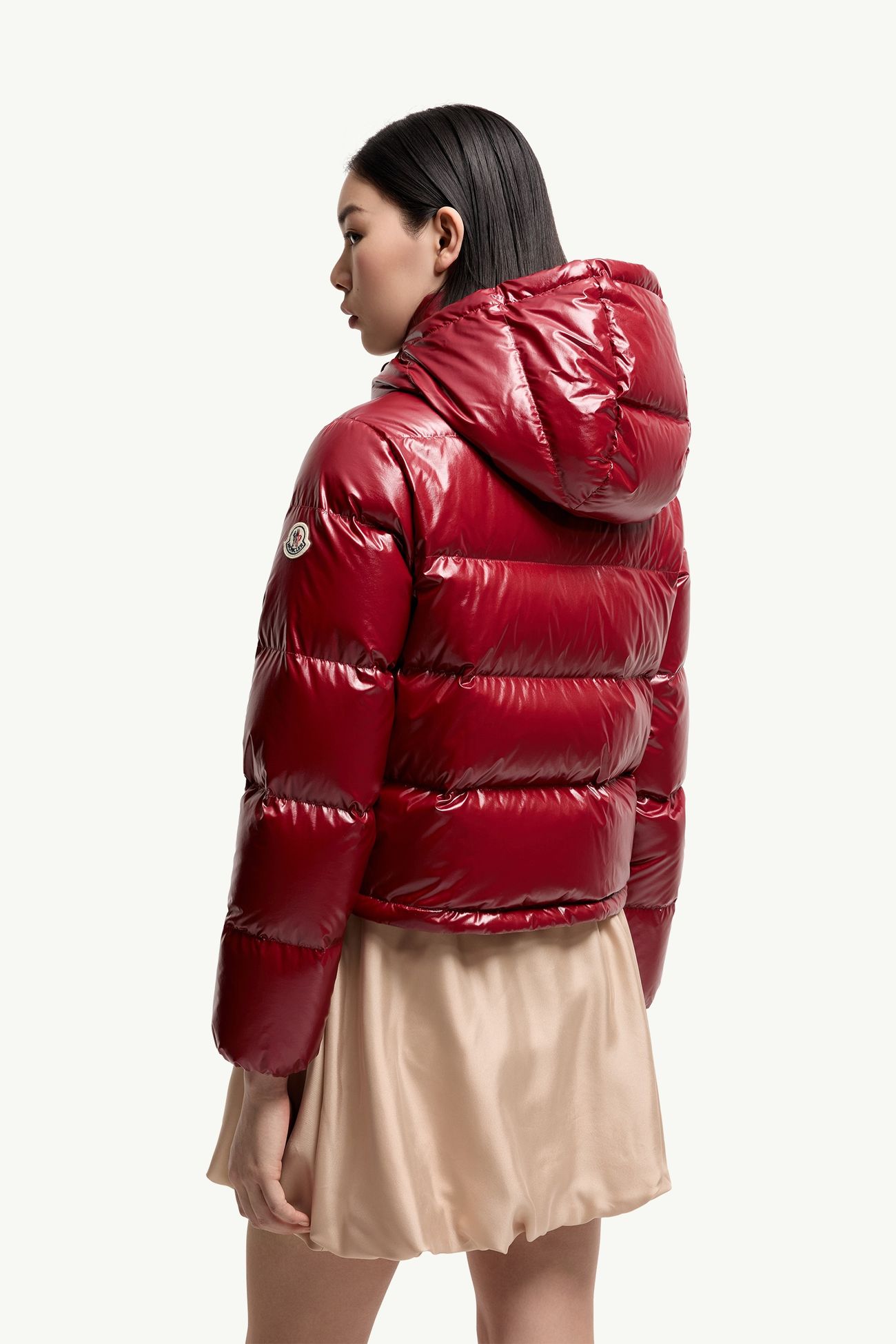 Doudoune courte en nylon Niveole Femmes Rouge rubis Moncler 4