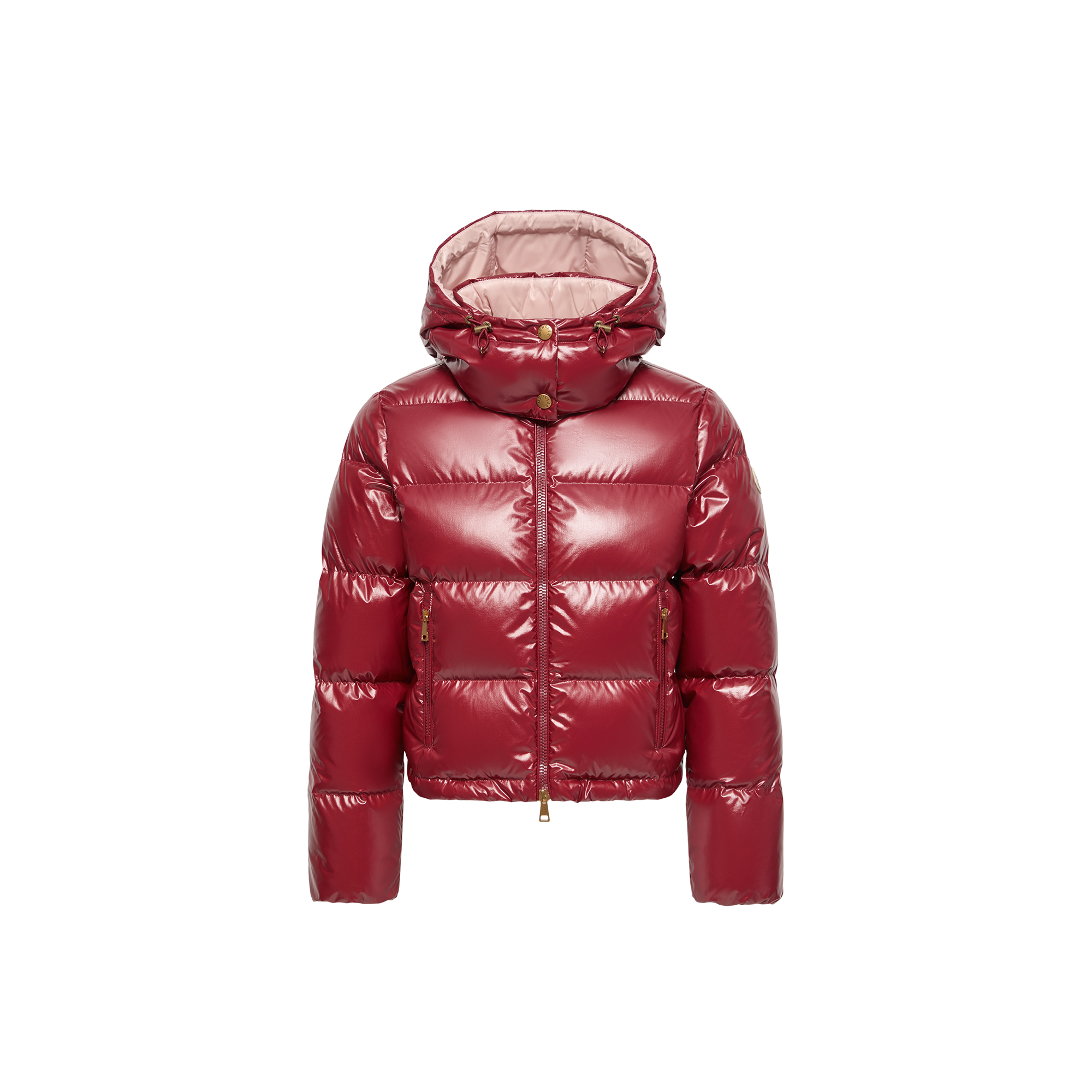 Moncler   Niveole Short Down Jacket for Women in Red, Size: 10
