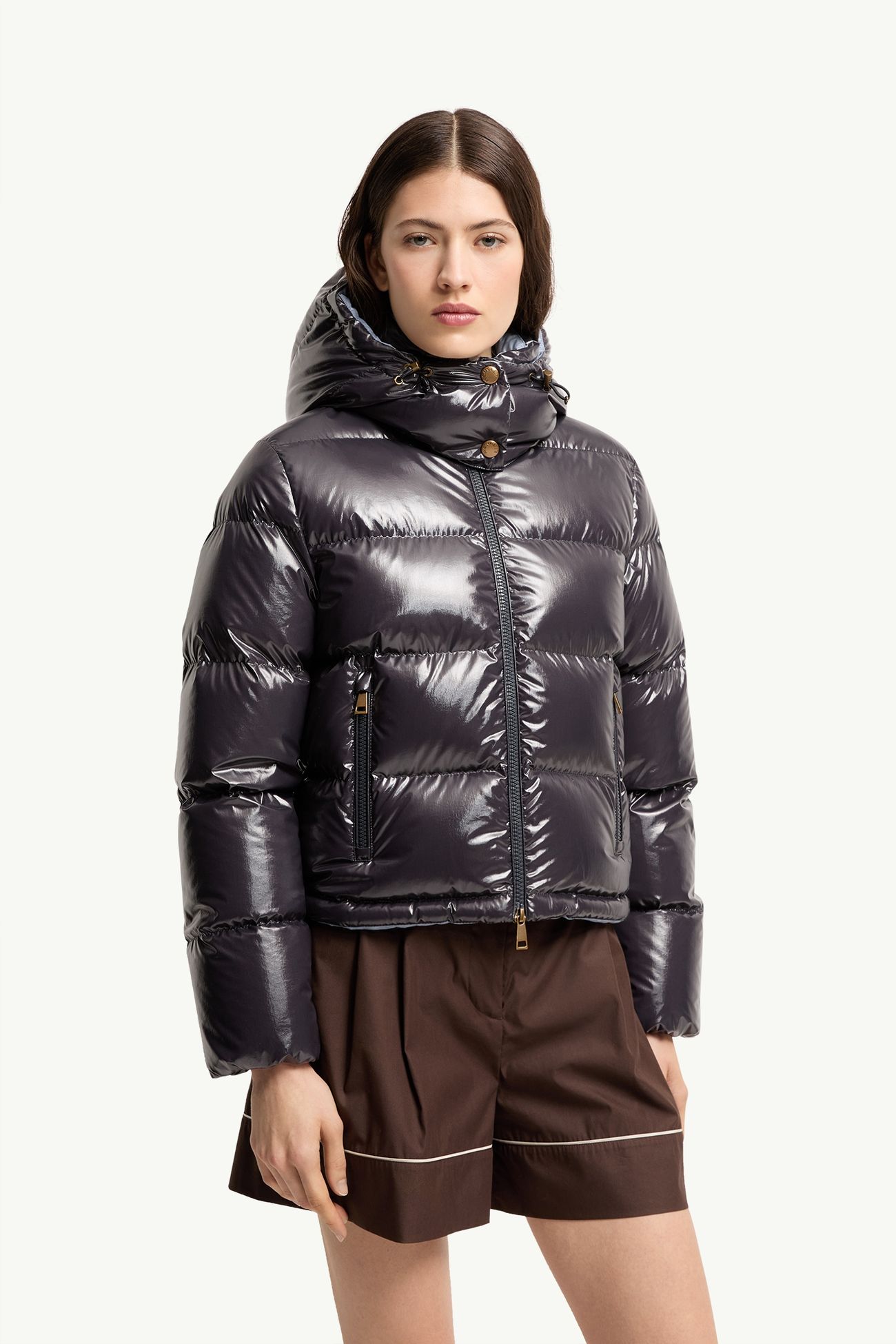 Piumino corto Niveole in nylon Donna Blu Navy Moncler 3