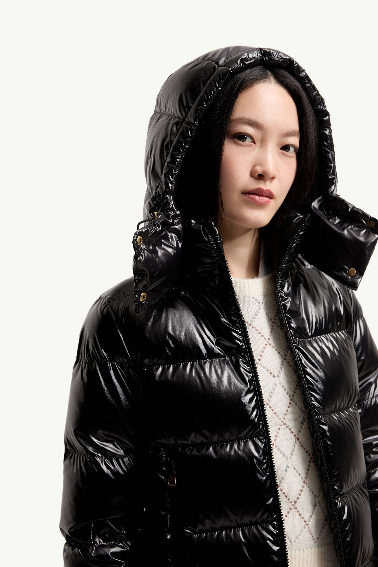 Doudoune courte en nylon Niveole Femmes Noir Moncler 5