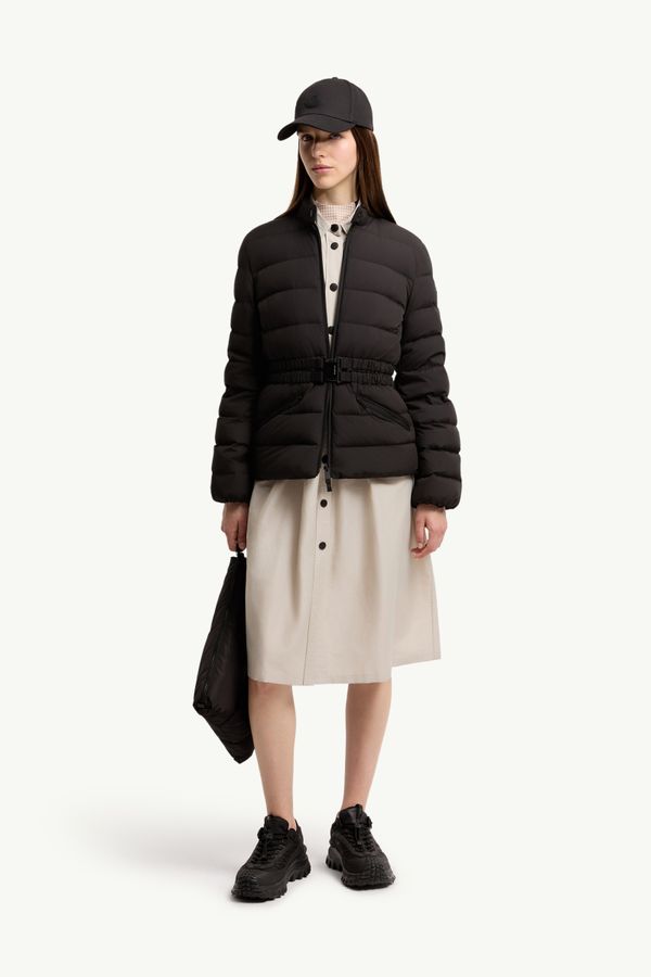 Esthetique連腰帶短身羽絨外套 女士 黑色 Moncler 0