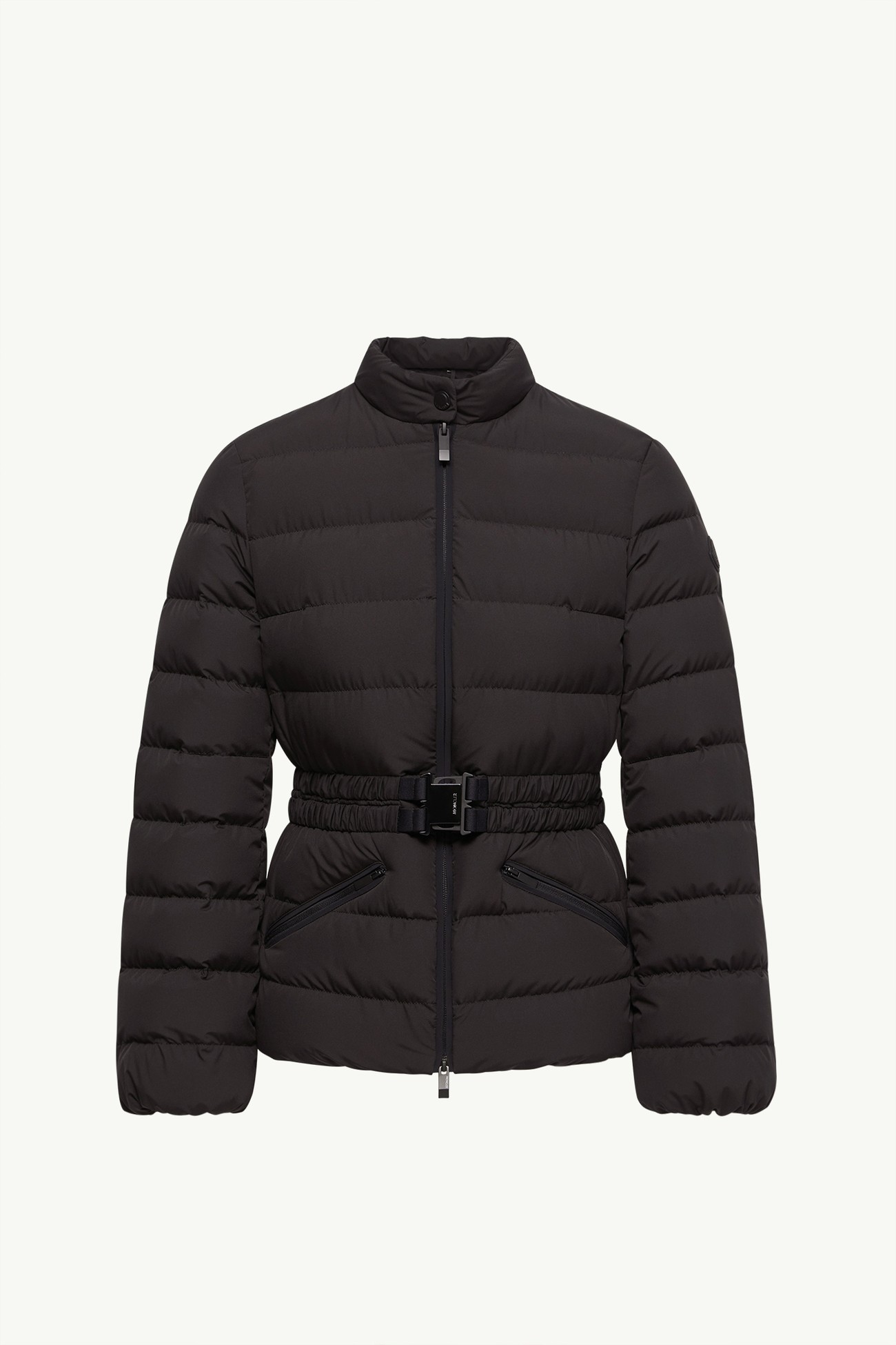 Piumino corto Esthetique con cintura Donna Nero Moncler 2