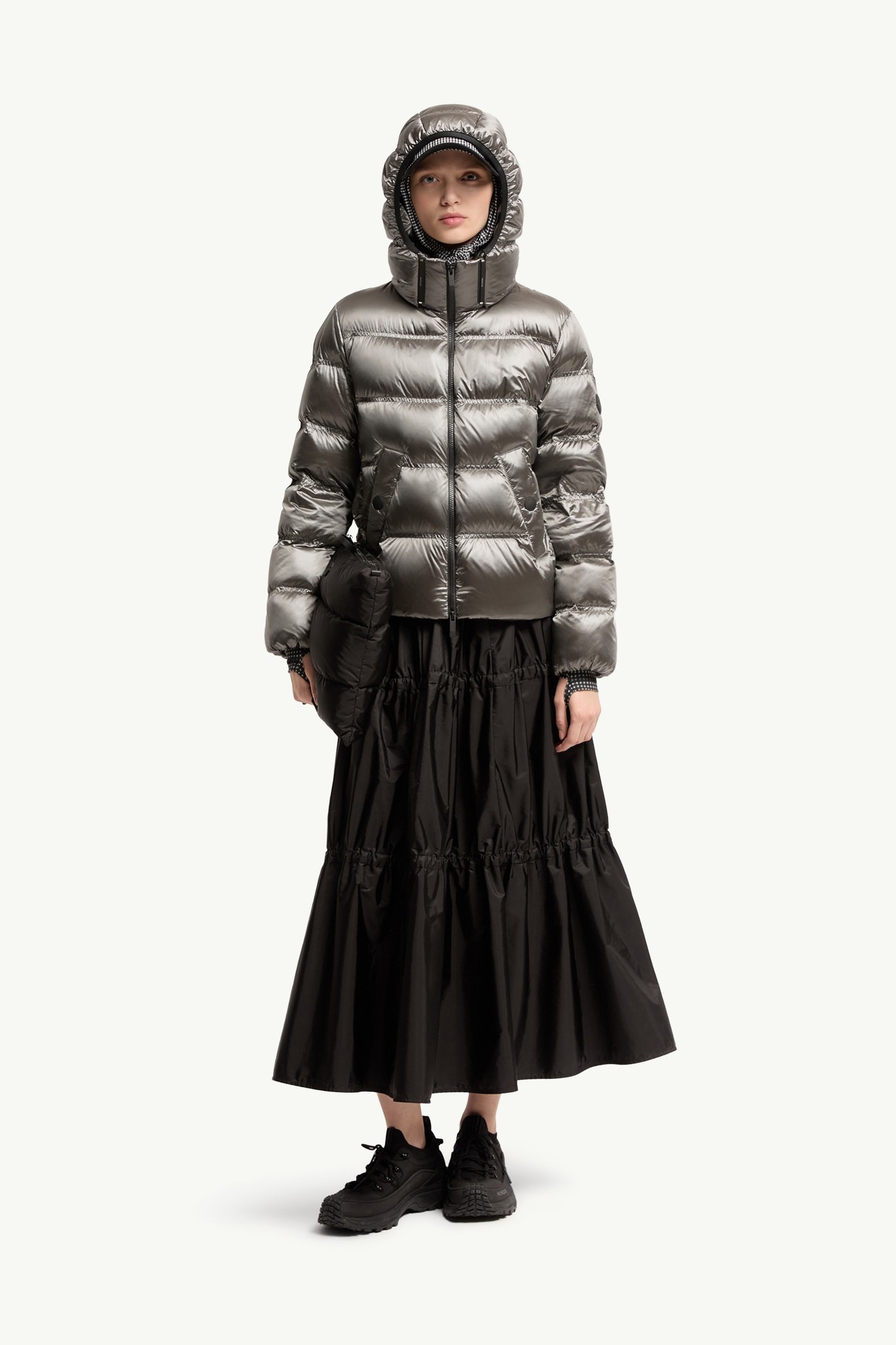 Piumino corto Sensation Donna Argento Moncler 0