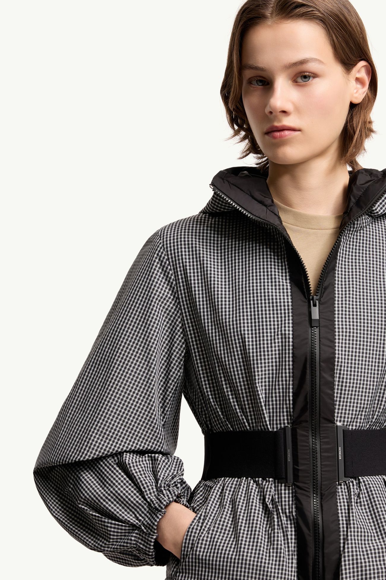 Veste courte à ceinture Rythme Femmes Gris Moncler 5