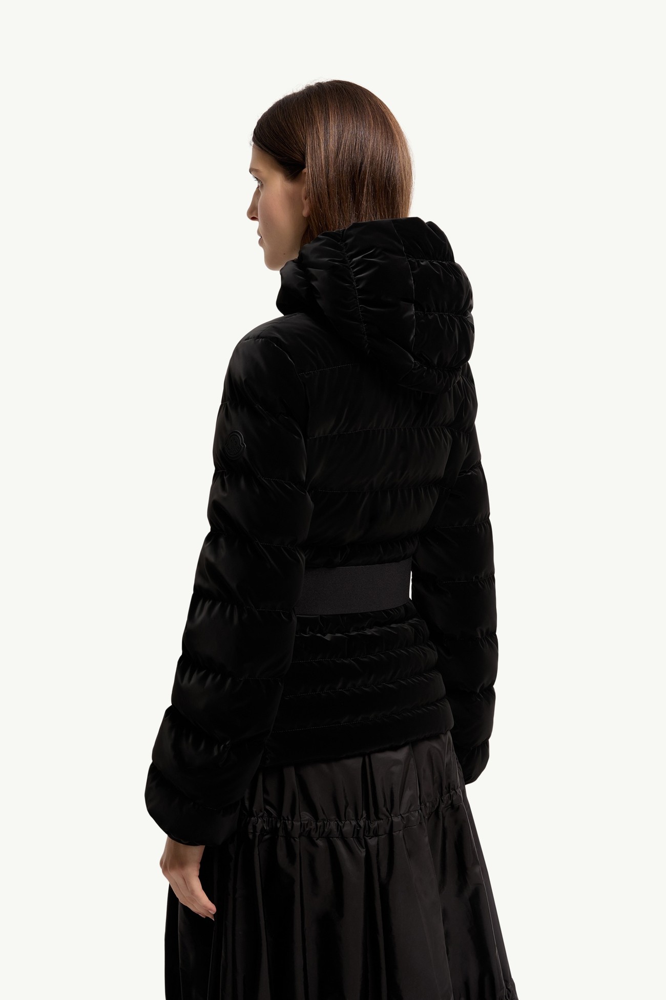 Piumino corto Gestuelle con cintura Donna Nero Moncler 4