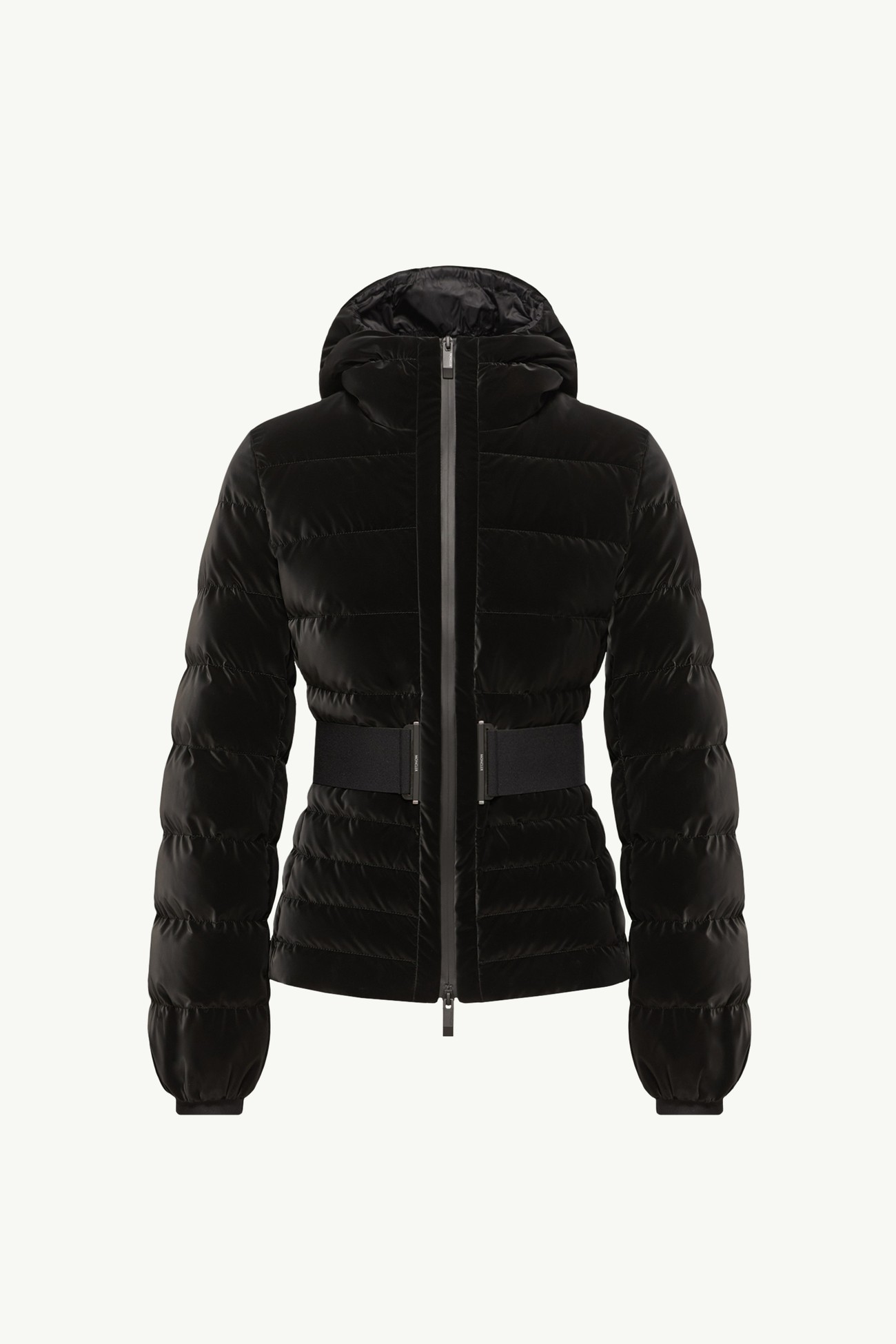 Gestuelle Belted Short Down Jacket Women Black Moncler 2