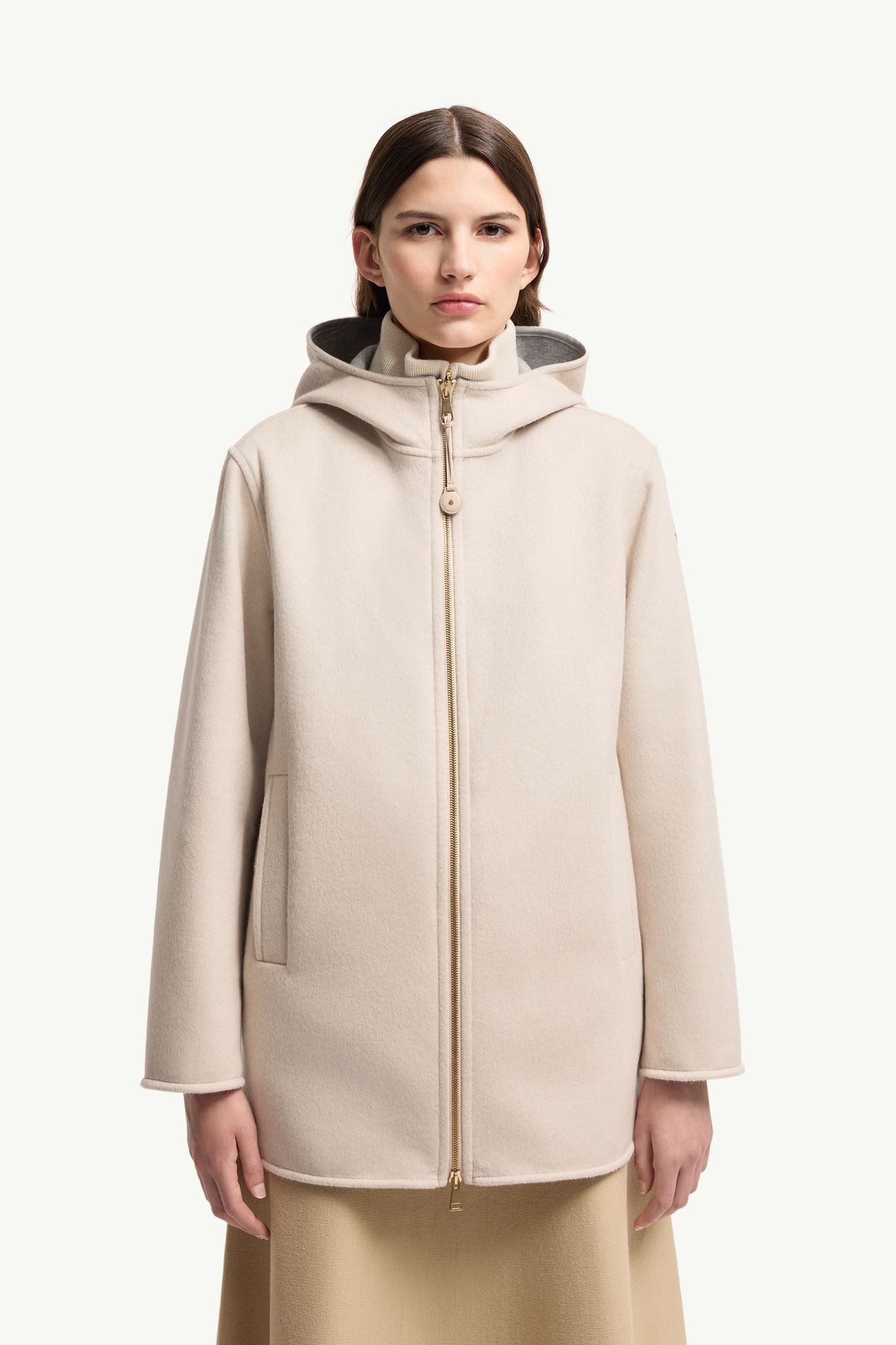Piumino Hemiptere 3 in 1 in lana e cashmere con cappuccio Donna Beige Chiaro Moncler 3