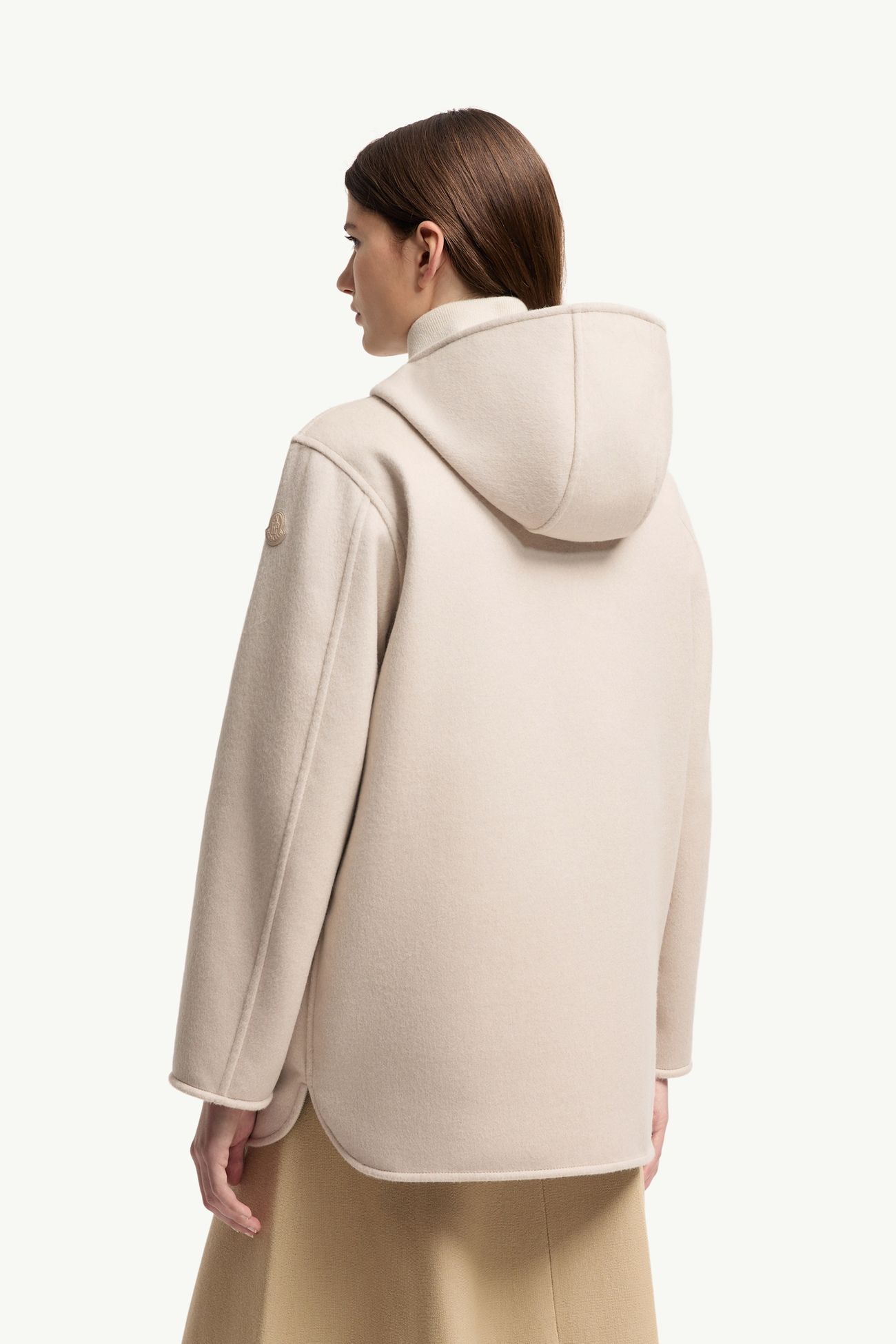 Plumífero de lana y cachemira con capucha 3 en 1 Hemiptere Mujer Beige Claro Moncler 4