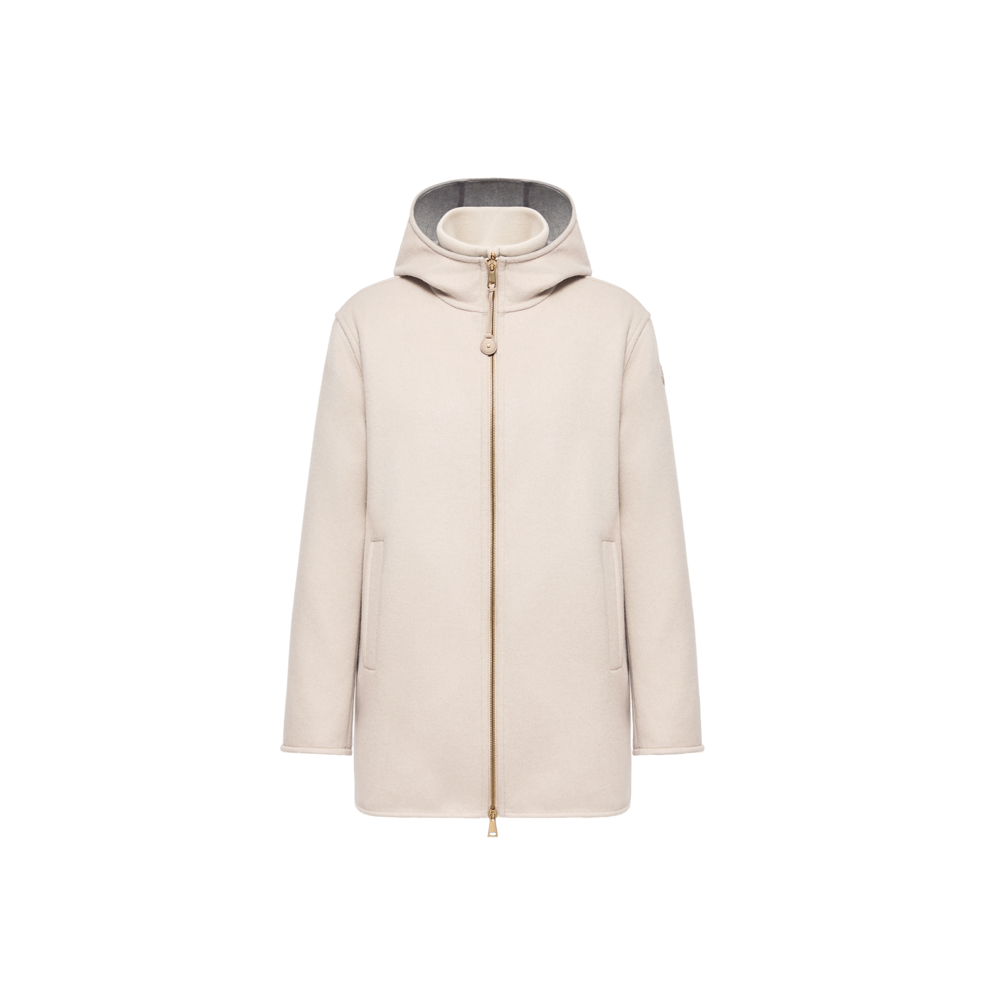 Moncler   Hemiptere 3-In-1 Hooded Wool & Cashmere Down Jacket for Women in Beige, Size: 14