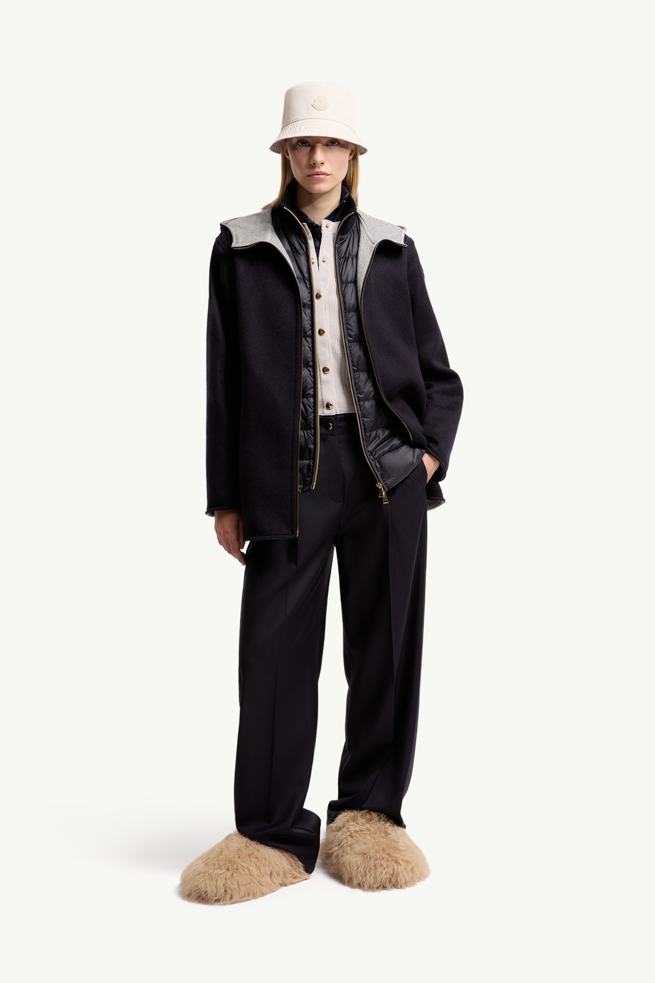 Hemiptere三合一連帽羊毛羊絨羽絨外套 女士 海軍藍色 Moncler 0