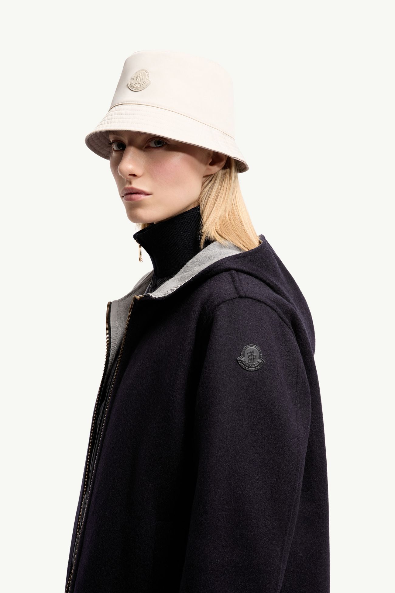 Piumino Hemiptere 3 in 1 in lana e cashmere con cappuccio Donna Blu Navy Moncler 1