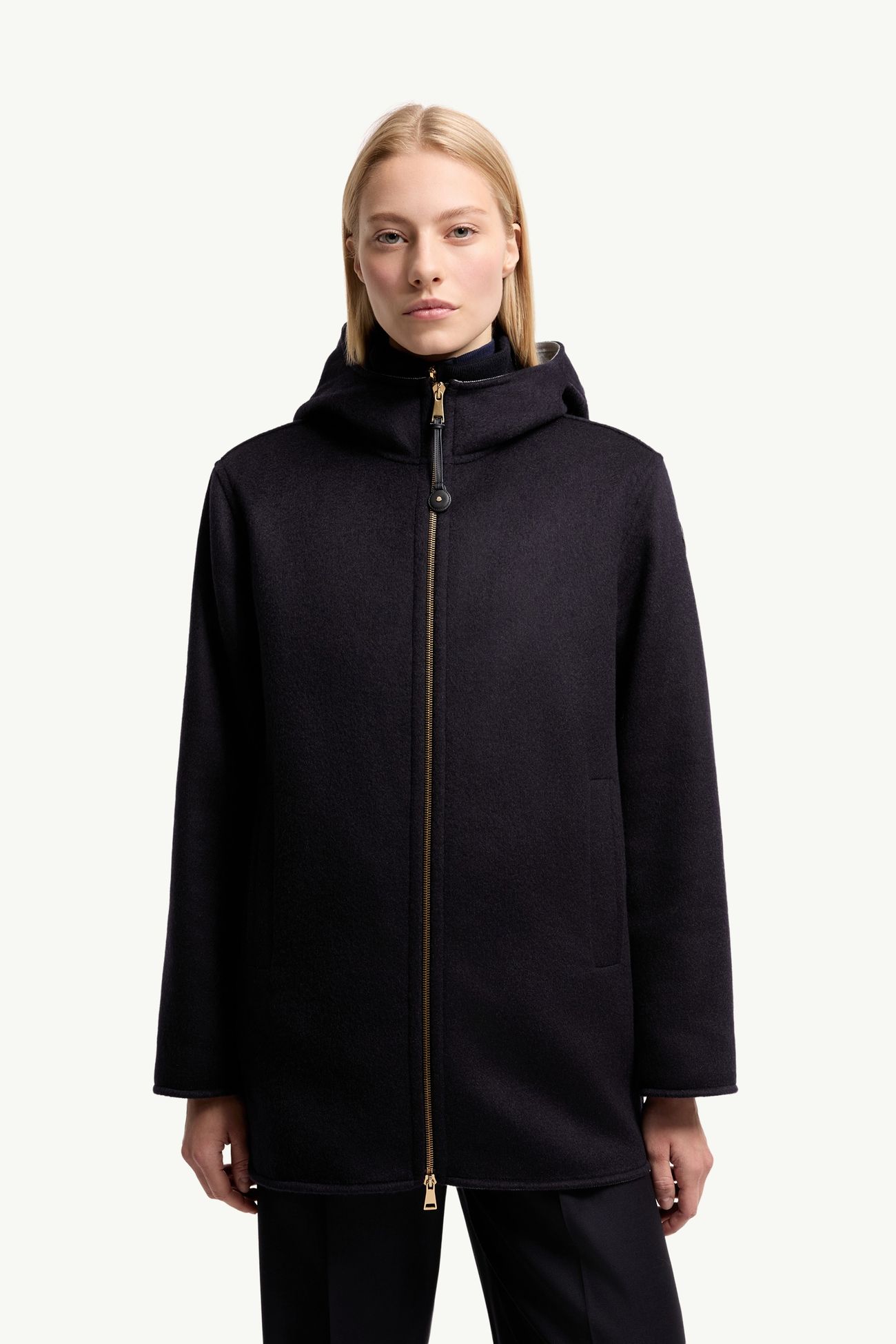 Hemiptere 3-in-1 Hooded Wool & Cashmere Down Jacket Women Navy Blue Moncler 3