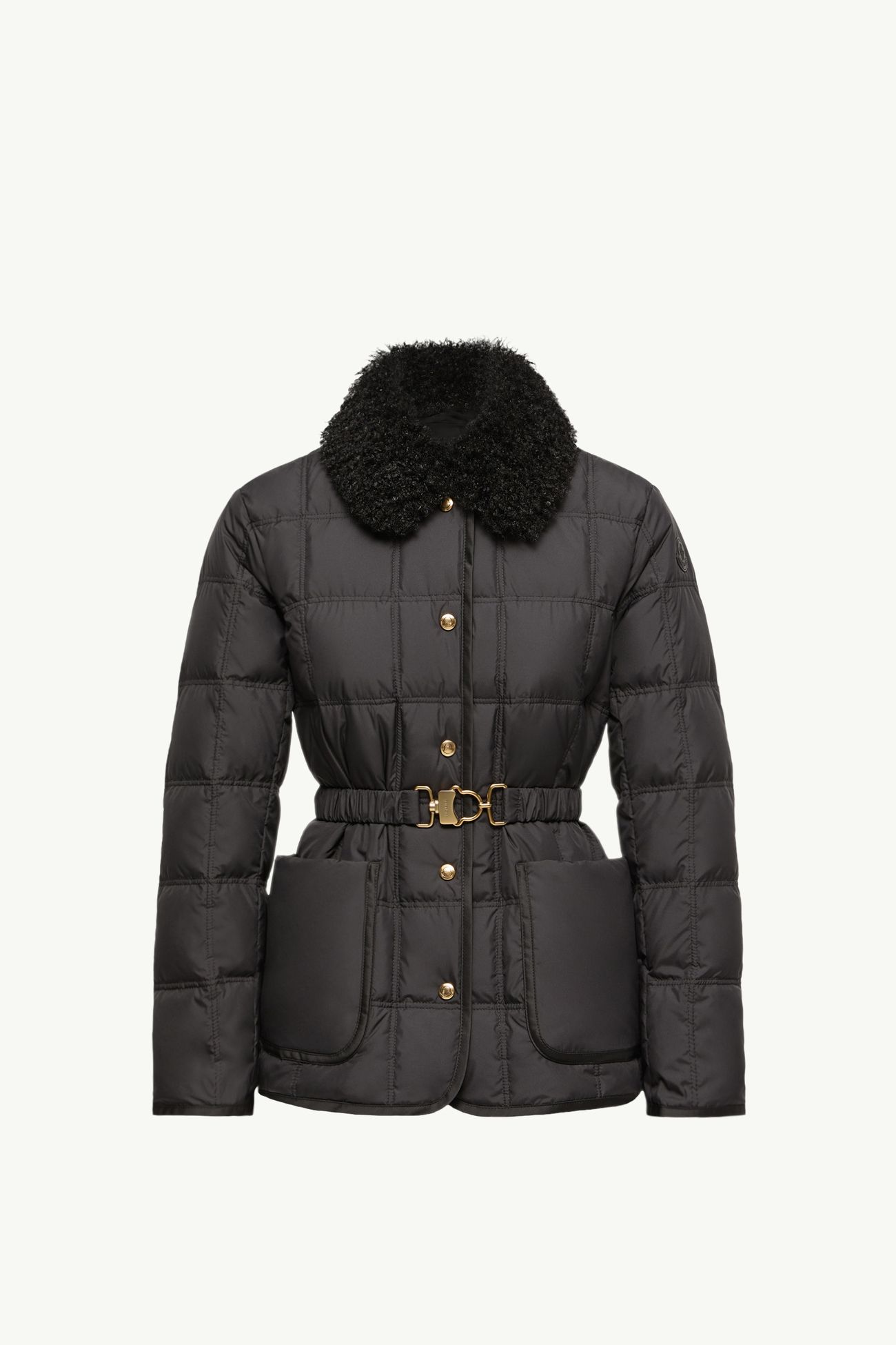 Piumino corto Cygnes con cintura Donna Nero Moncler 2