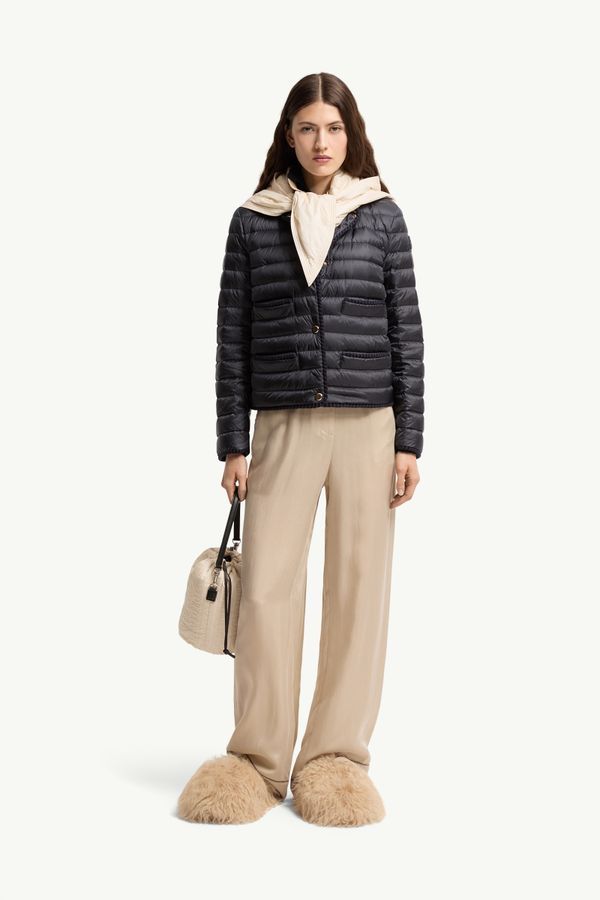 Circaete女士编织饰边短款羽绒夹克外套 女士 海军蓝色 Moncler 0