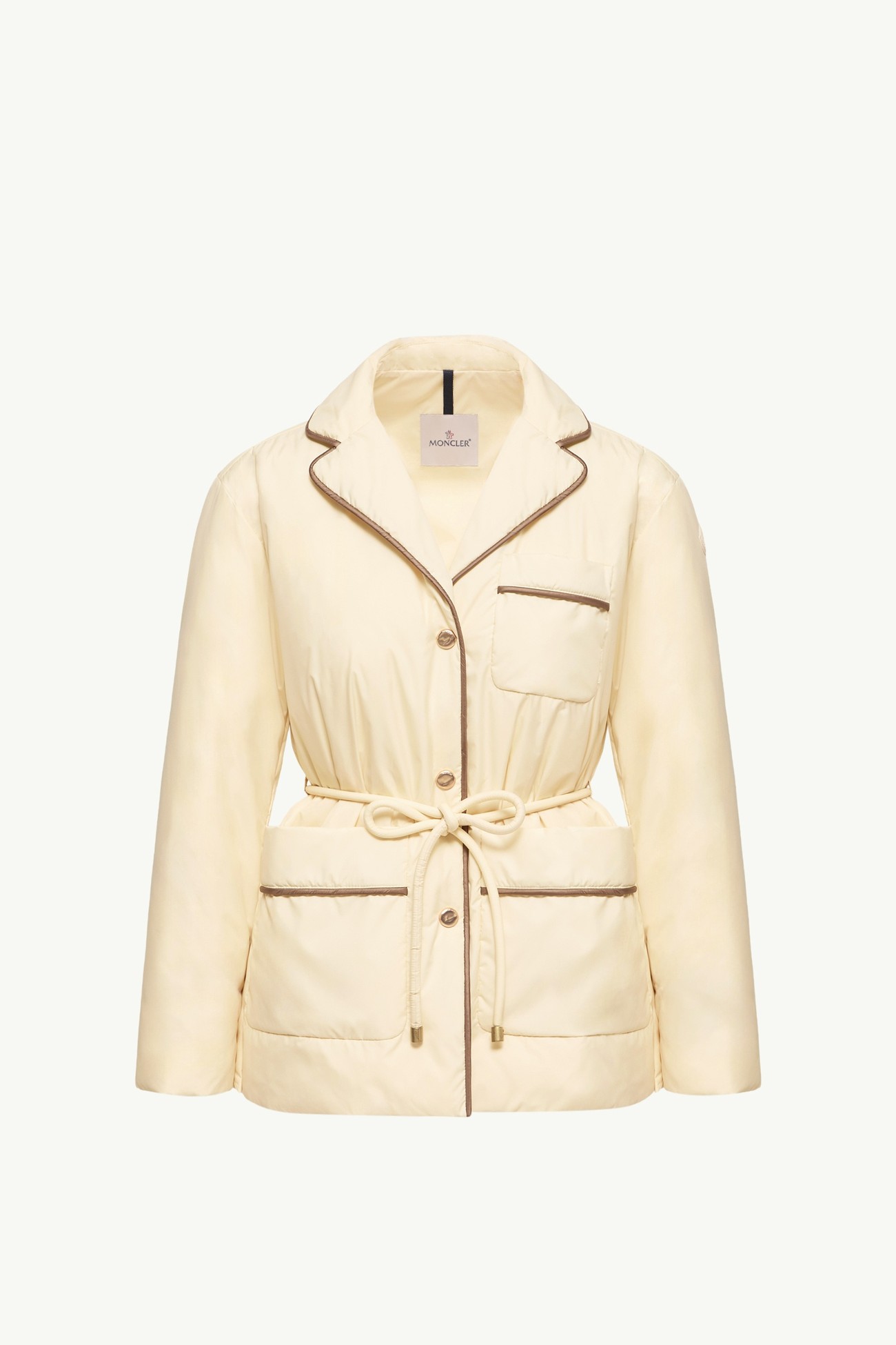 Piumino midi con cintura Tieche Donna Beige Chiaro Moncler 2