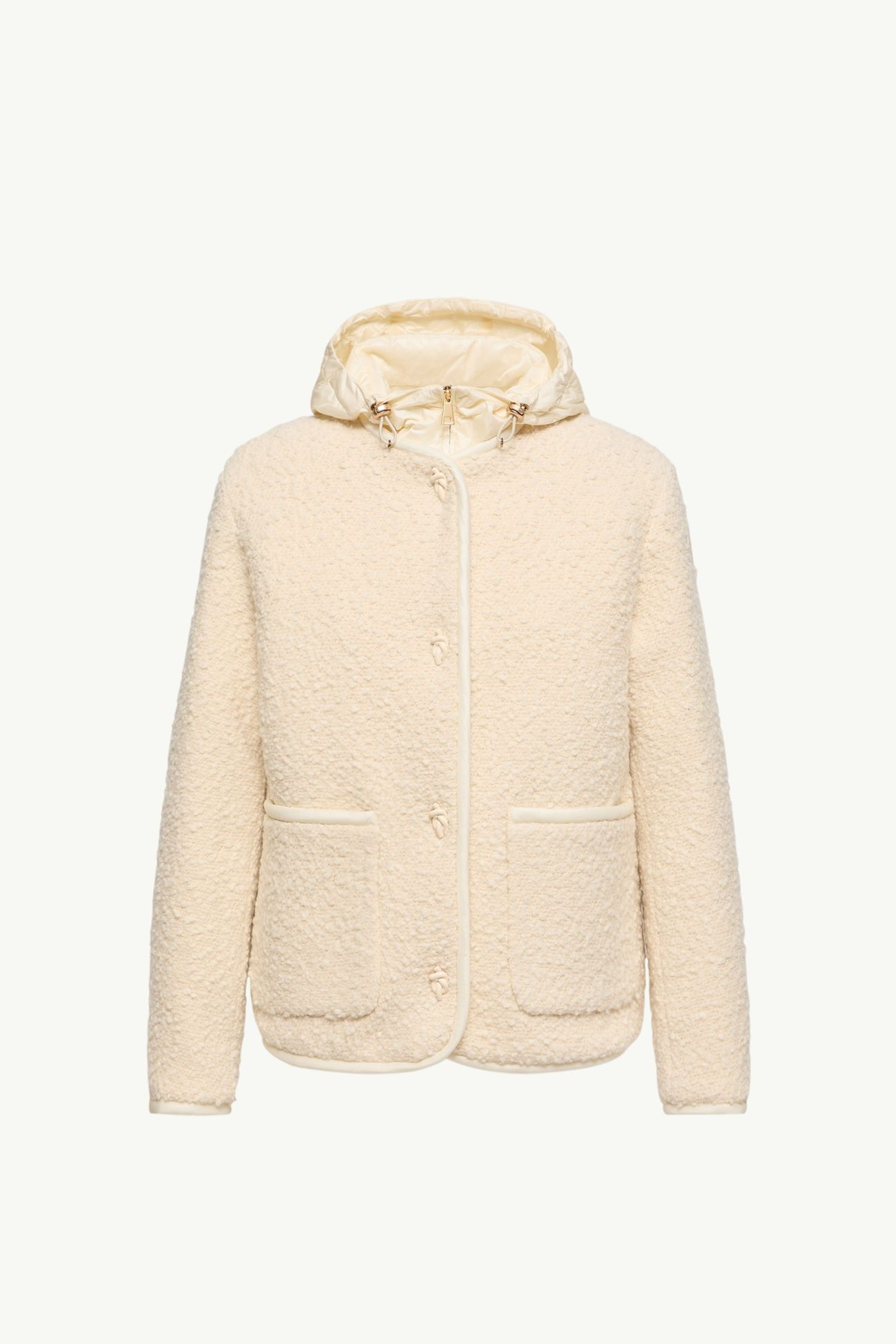 Doudoune courte 3-en-1 en laine et coton Hylesine Femmes Blanc Ivoire Moncler 2