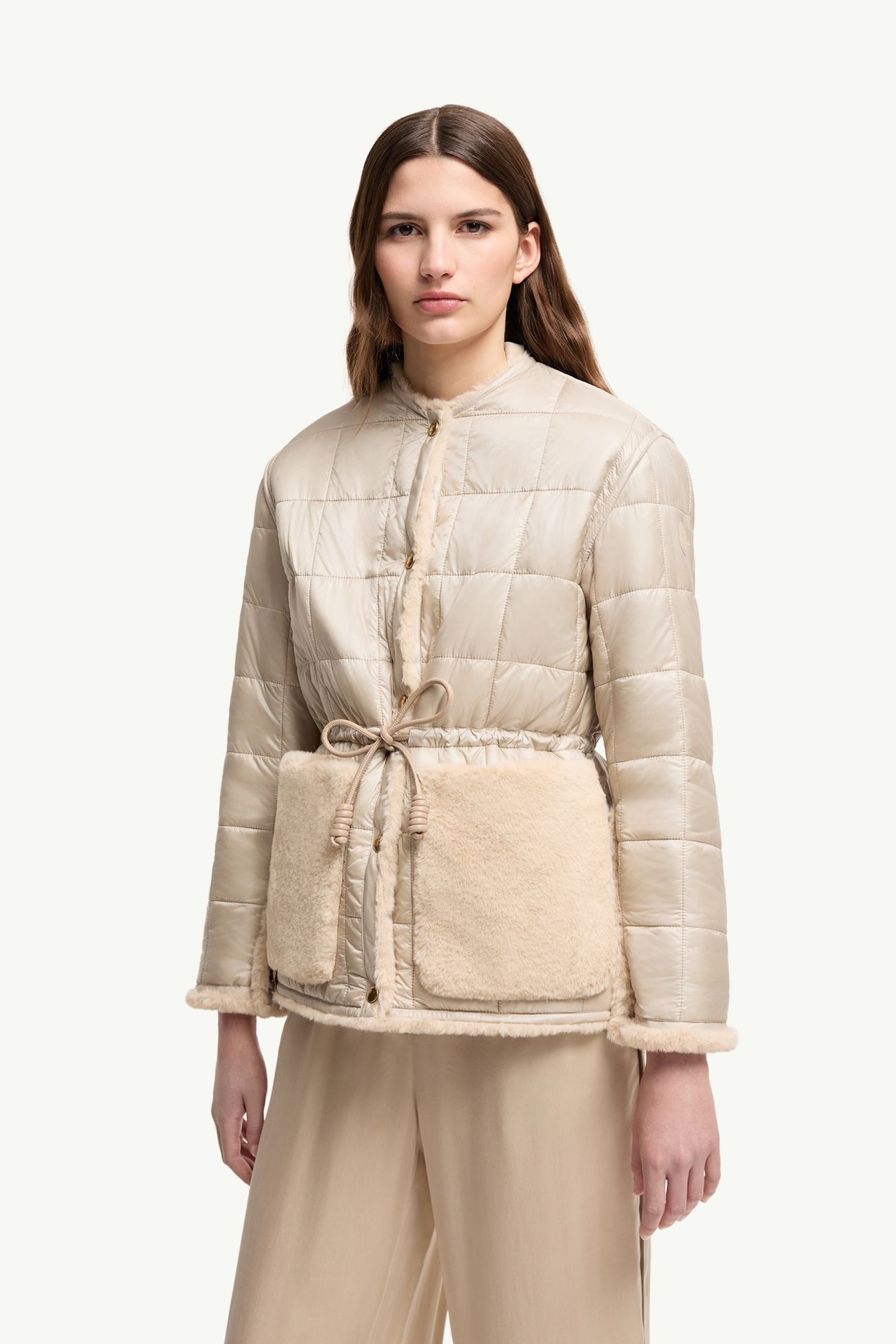 Plumífero corto reversible Tipule Mujer Beige Claro Moncler 3